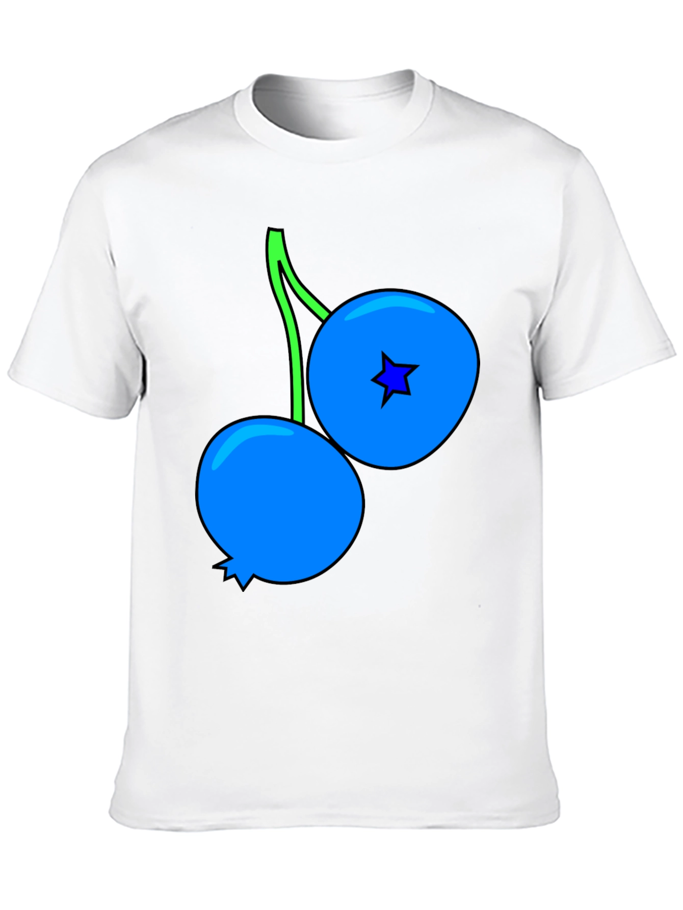 Blueberry Graphic Black T-Shirt