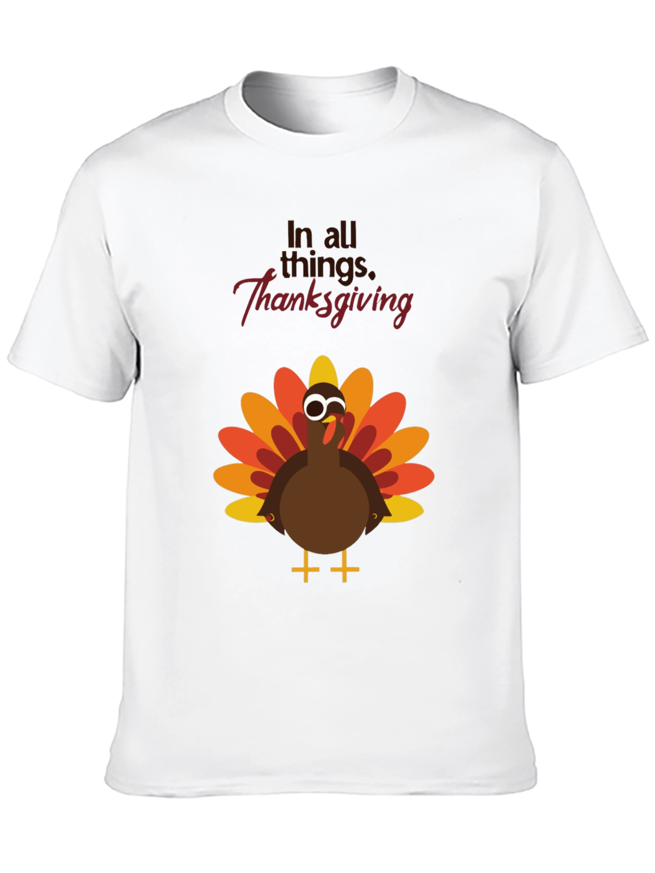 Thanksgiving Turkey Graphic Tee - Festive Holiday Apparel