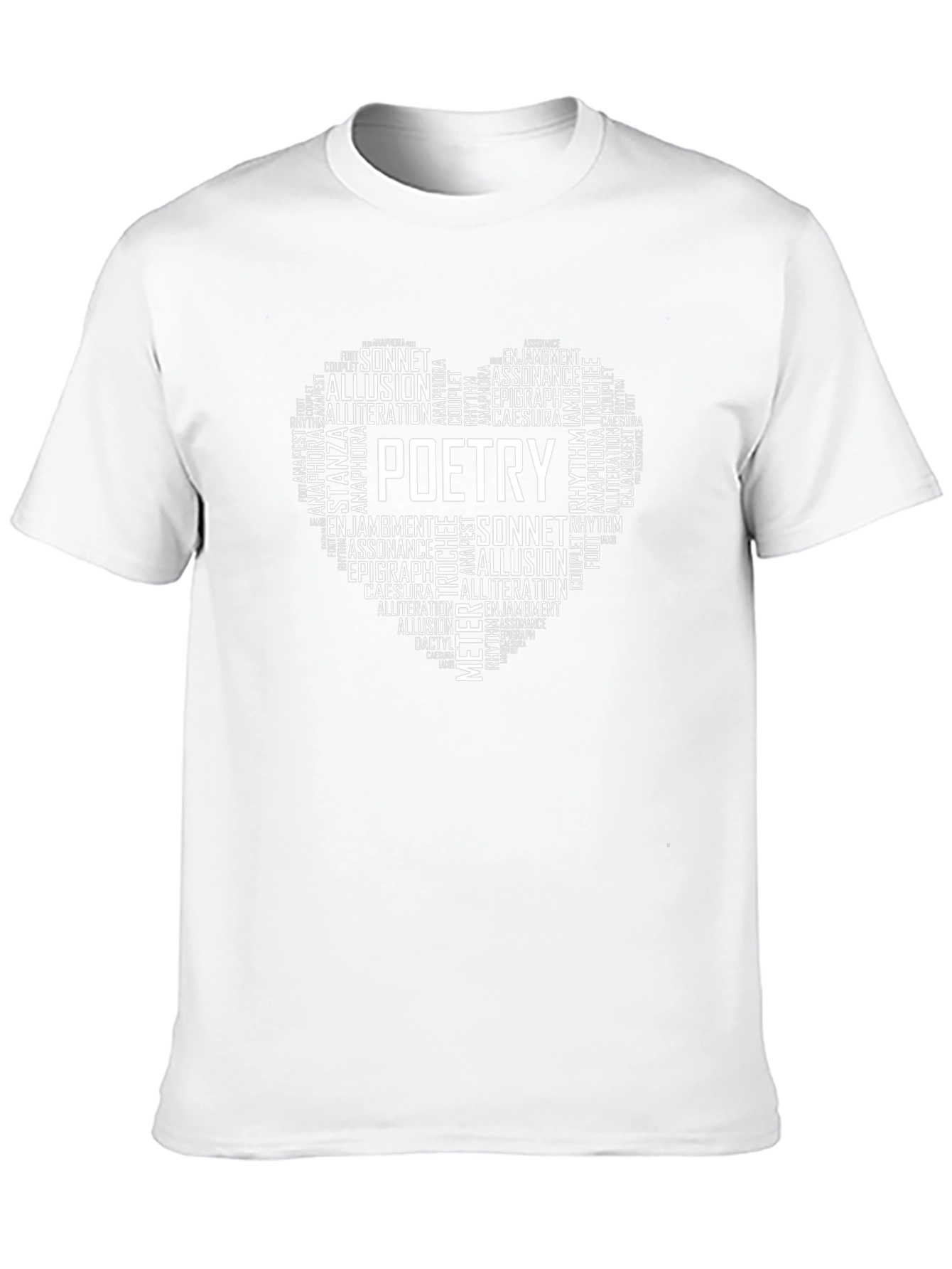 Poetry Heart Word Art T-Shirt