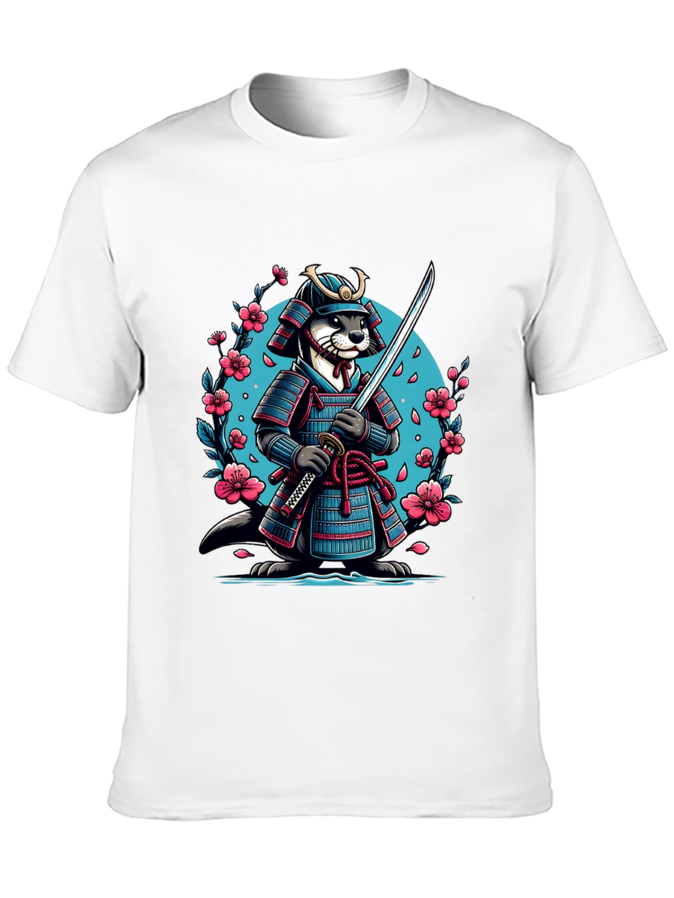 Samurai Otter Graphic Tee - Mens Black T-Shirt