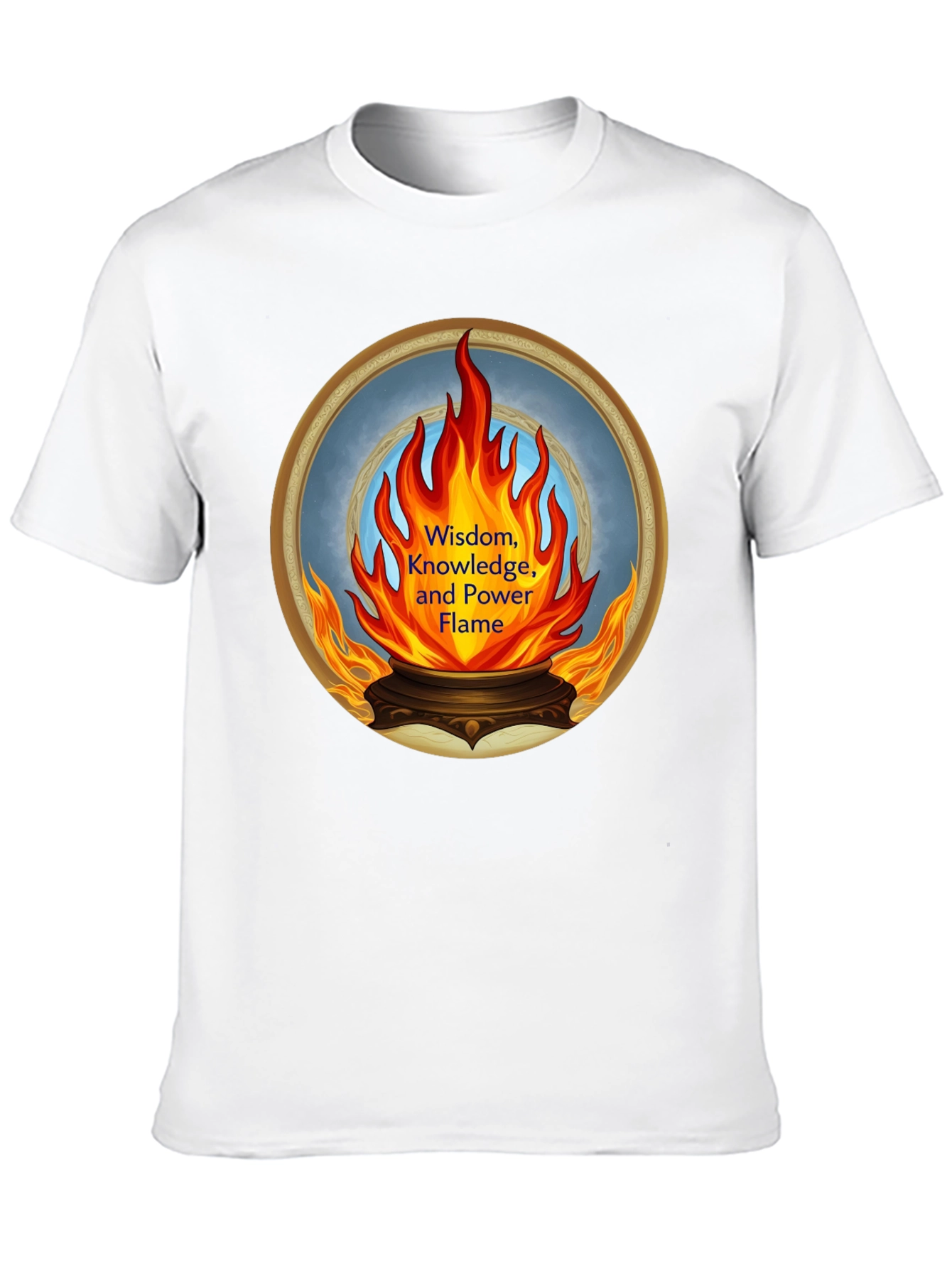Wisdom Knowledge and Power Flame Graphic Tee