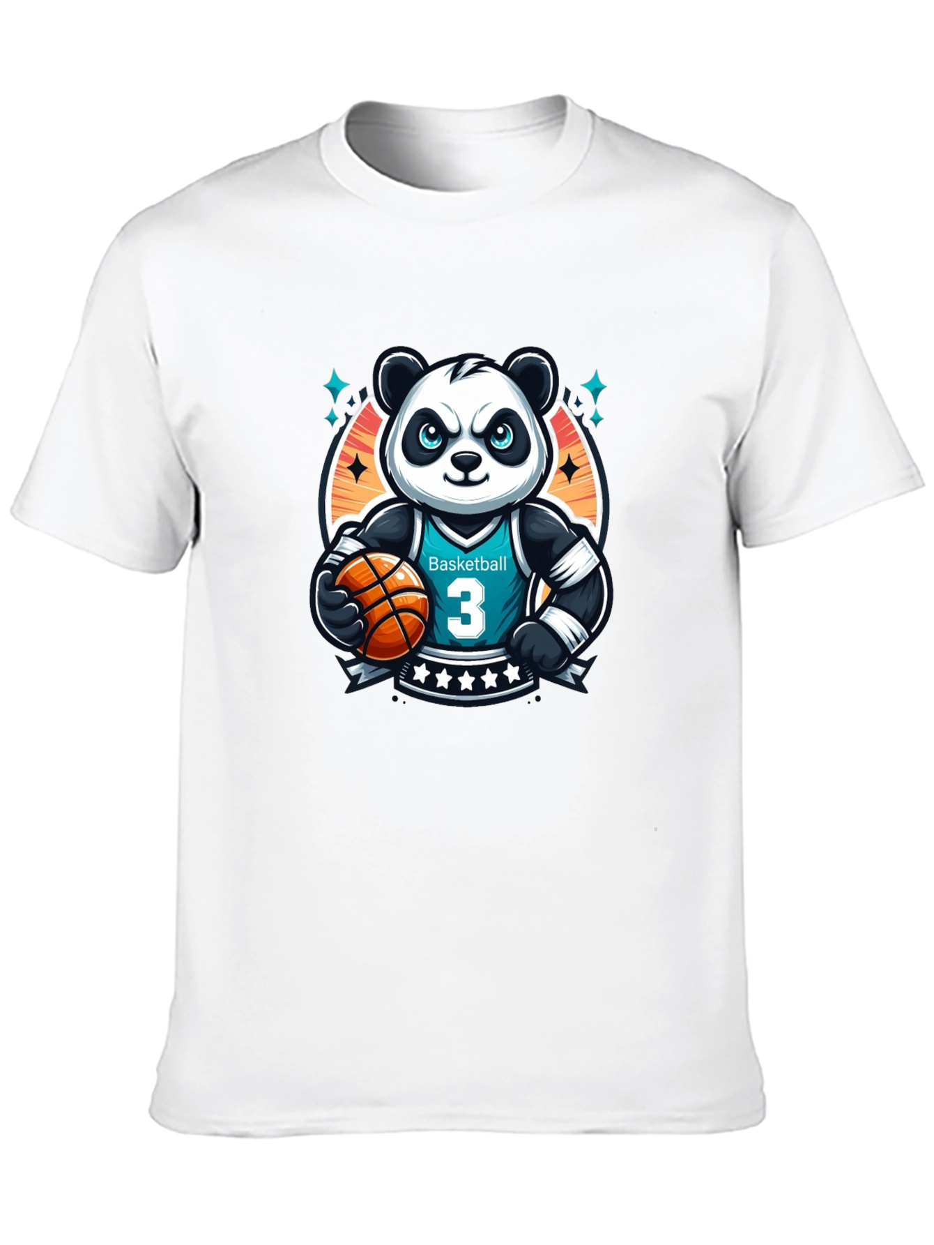 Basketball Panda T-Shirt - Black