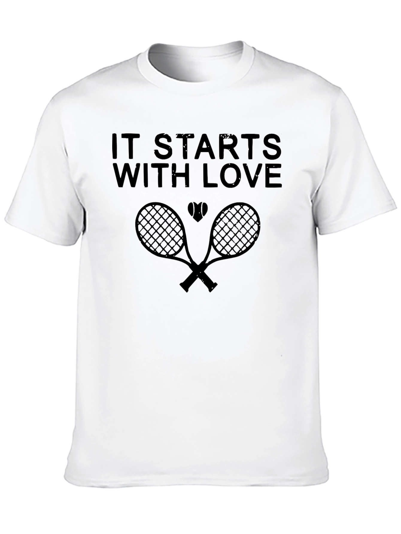 Tennis Love T-Shirt - It Starts With Love Design