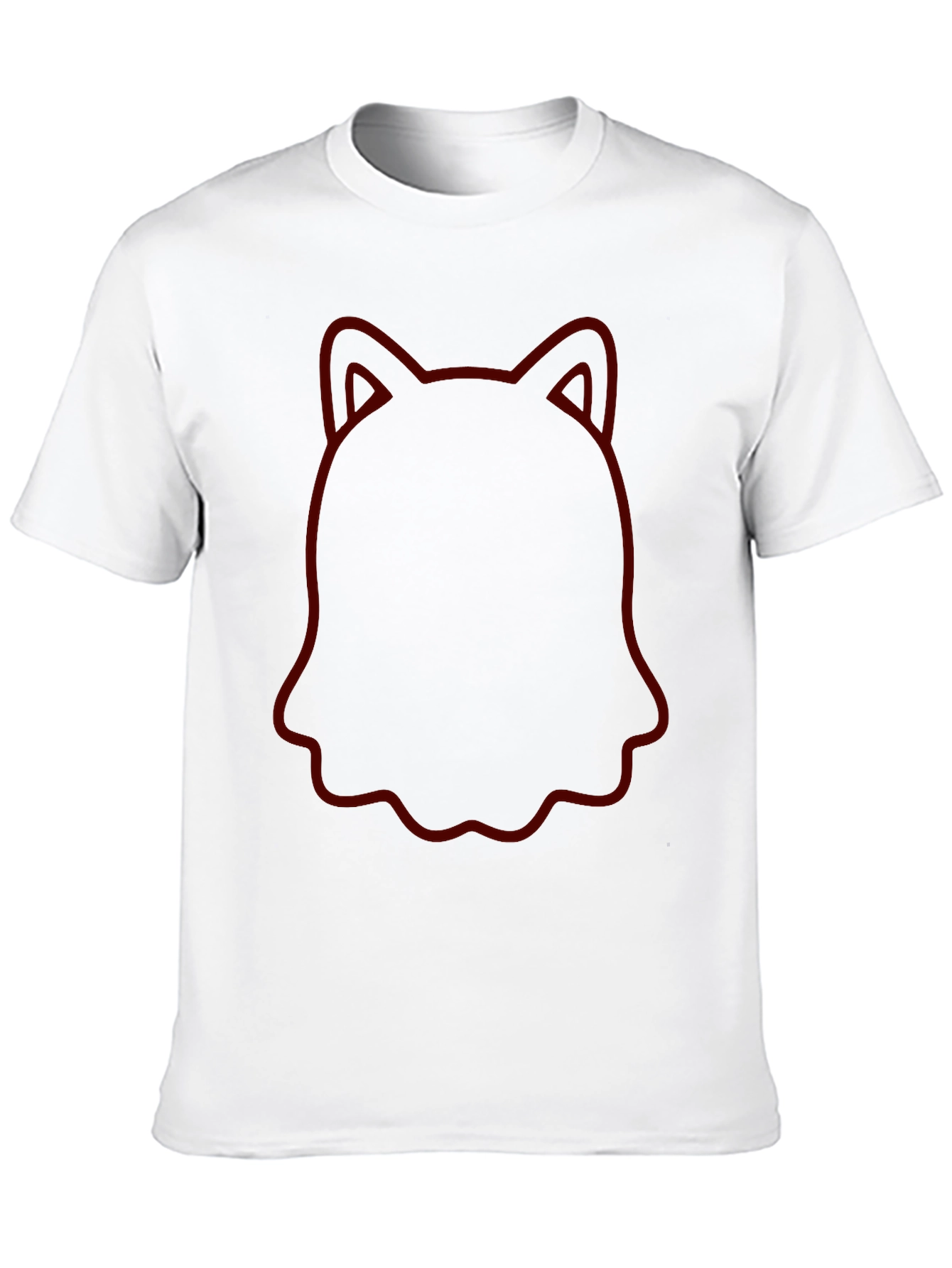 Unique Cat Outline Black T-Shirt