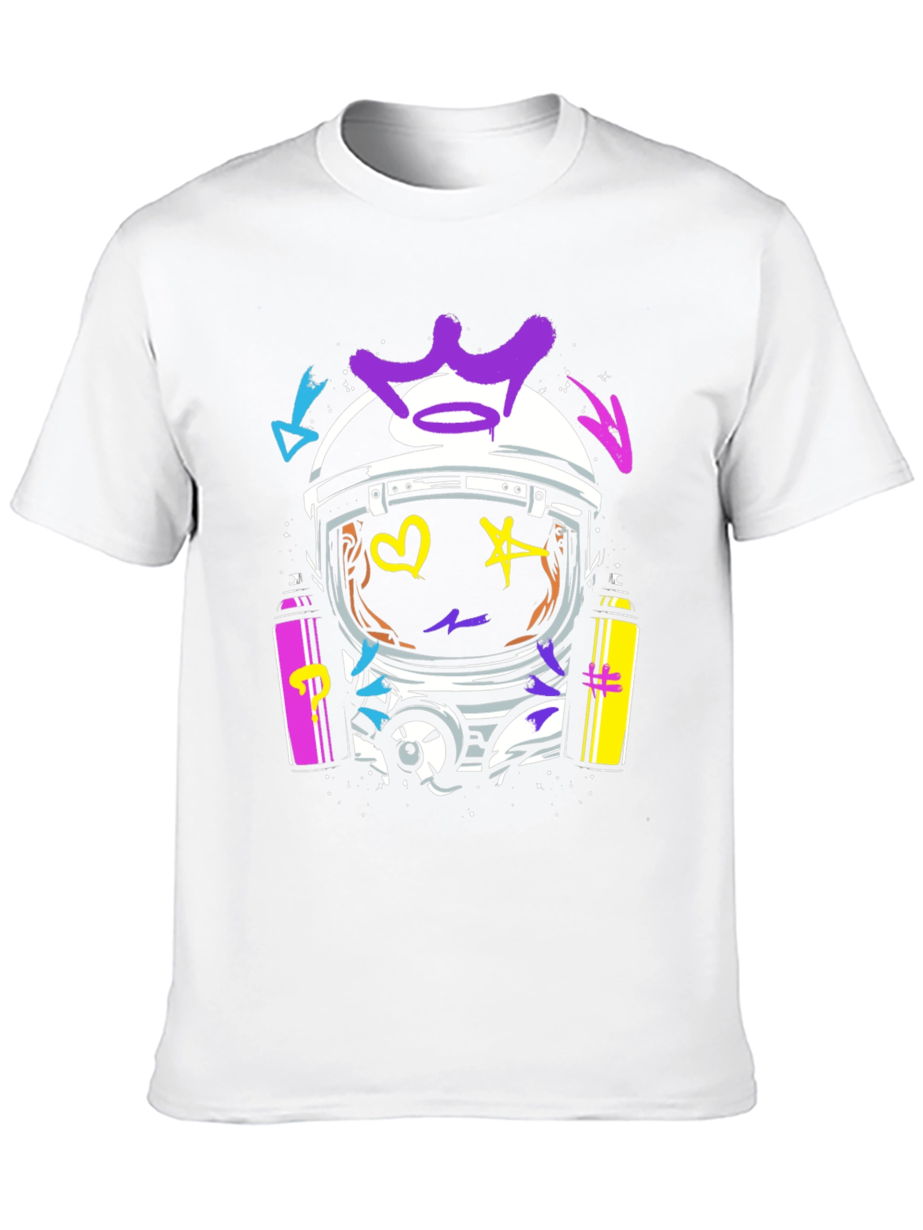 Astronaut Graffiti Graphic Tee - Bold Streetwear Style