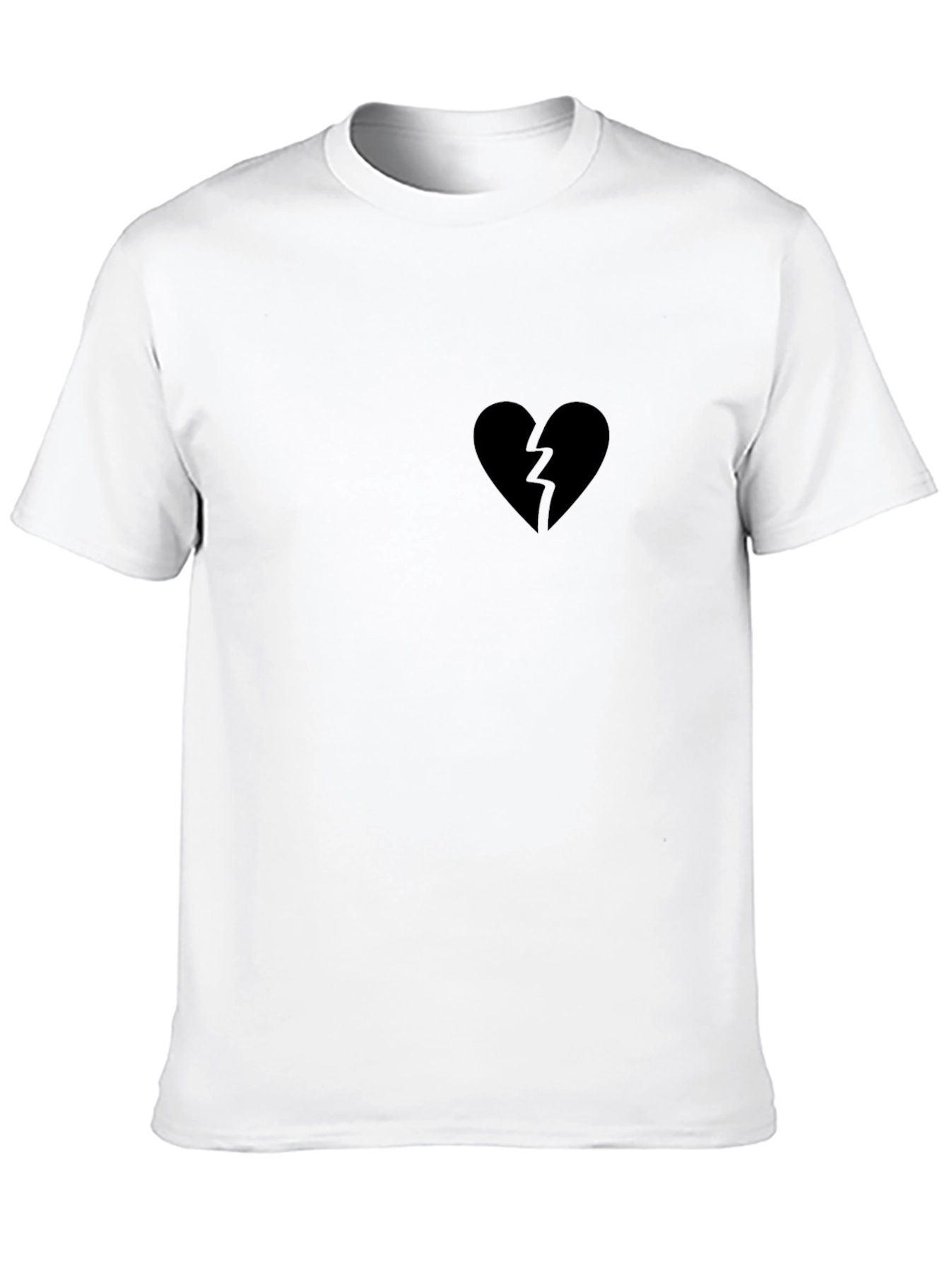 Broken Heart Graphic Tee - Black Casual Shirt