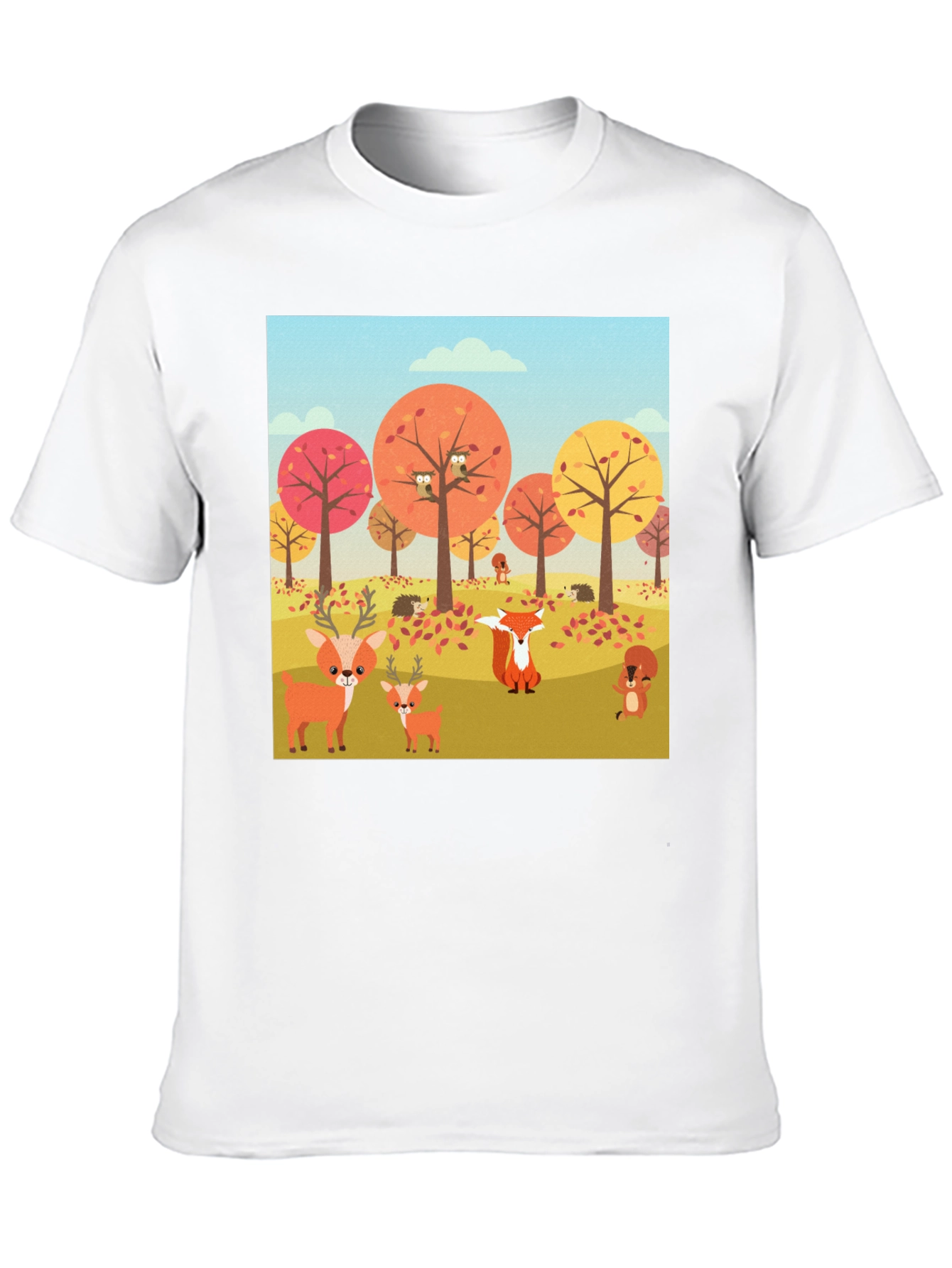 Autumn Forest Animals Graphic T-Shirt
