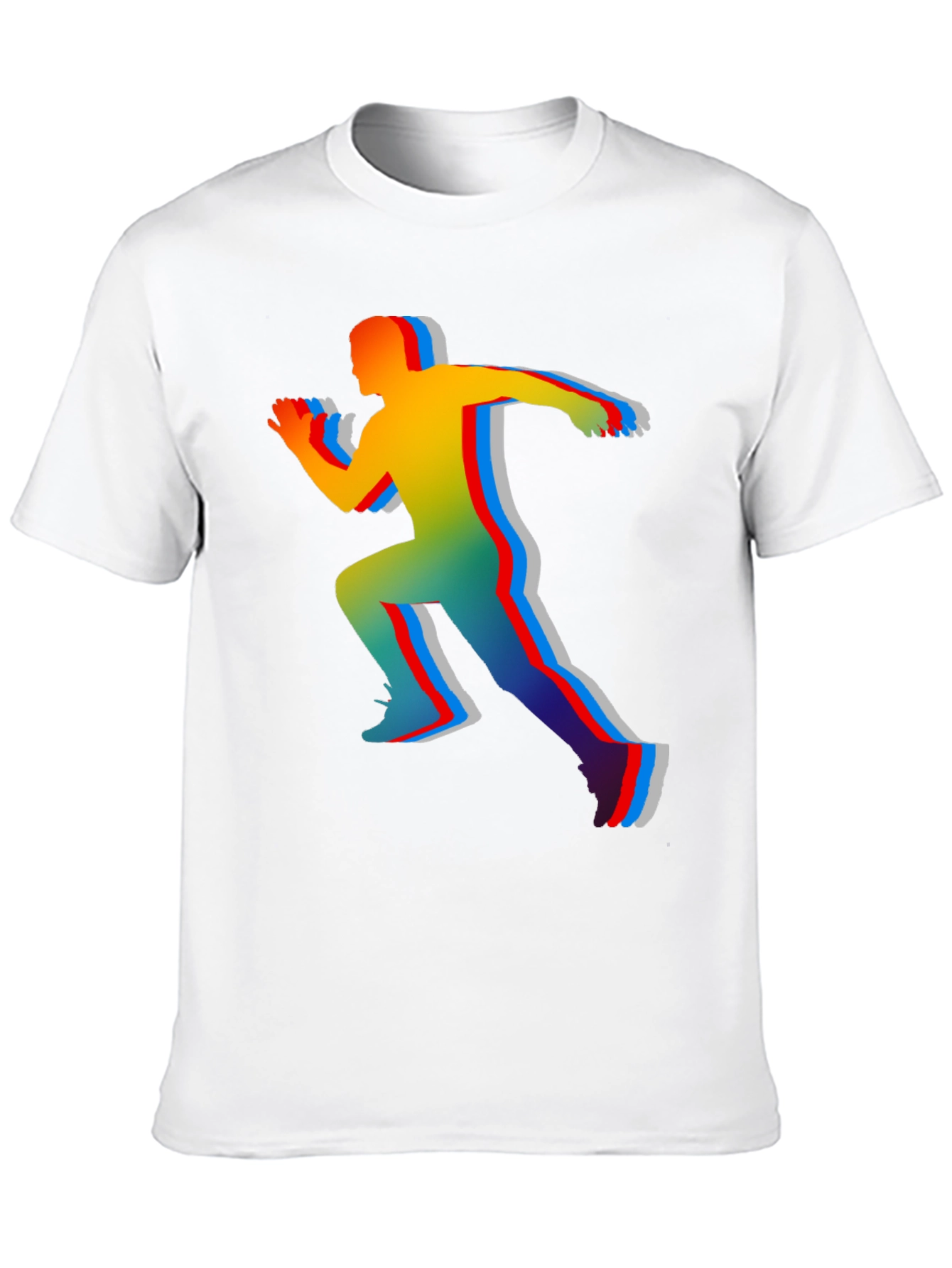 Colorful Runner Graphic T-Shirt