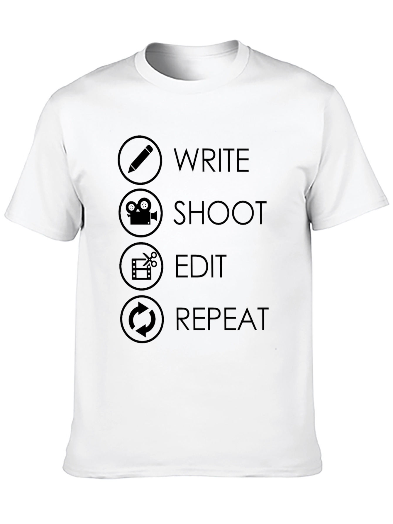 Write Shoot Edit Repeat Graphic T-Shirt