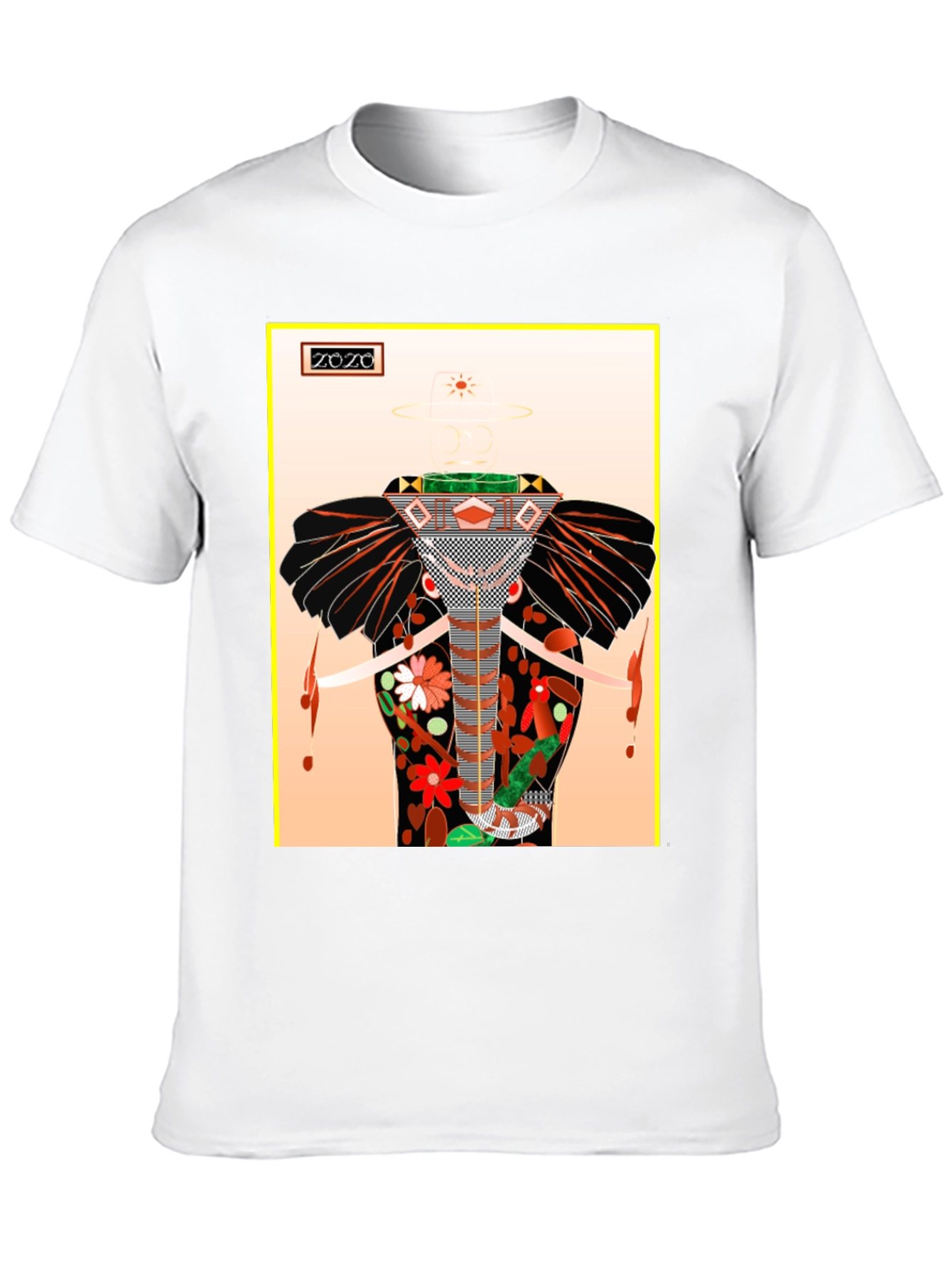 Abstract Elephant Graphic Tee - Unique Artistic Design
