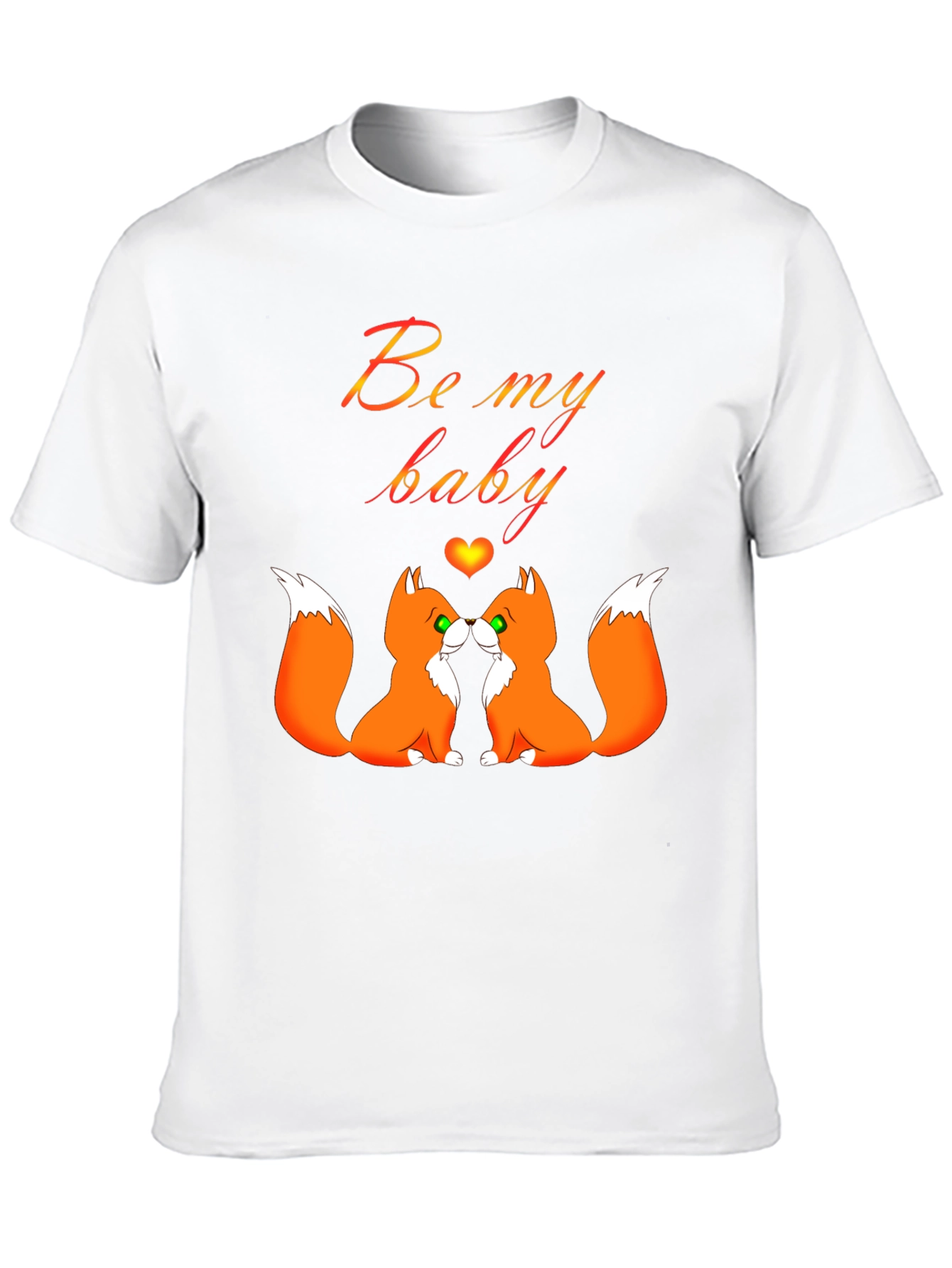 Be My Baby Foxes T-Shirt Cute Valentines Shirt