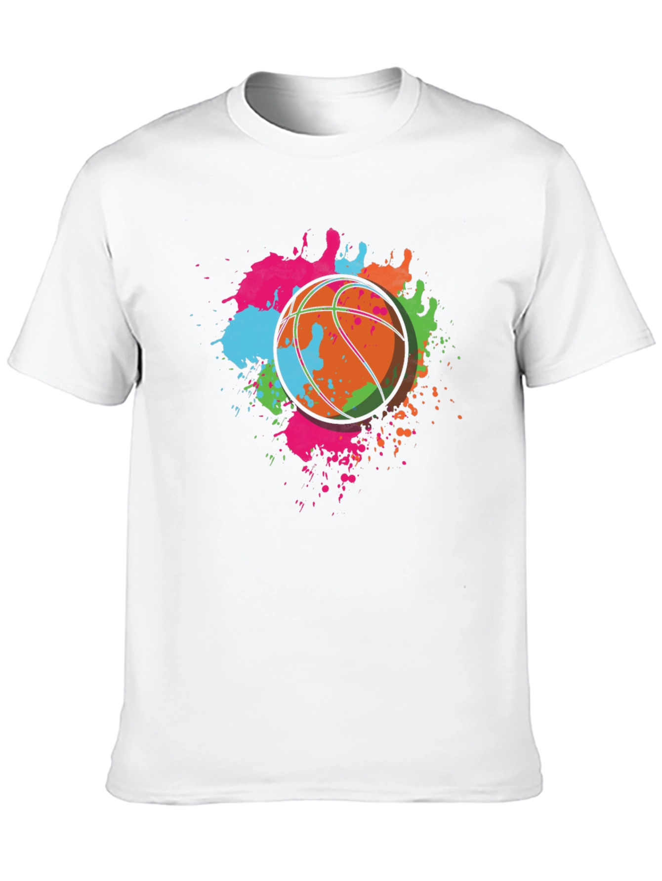 Basketball Splatter Graphic T-Shirt - Funky Streetwear
