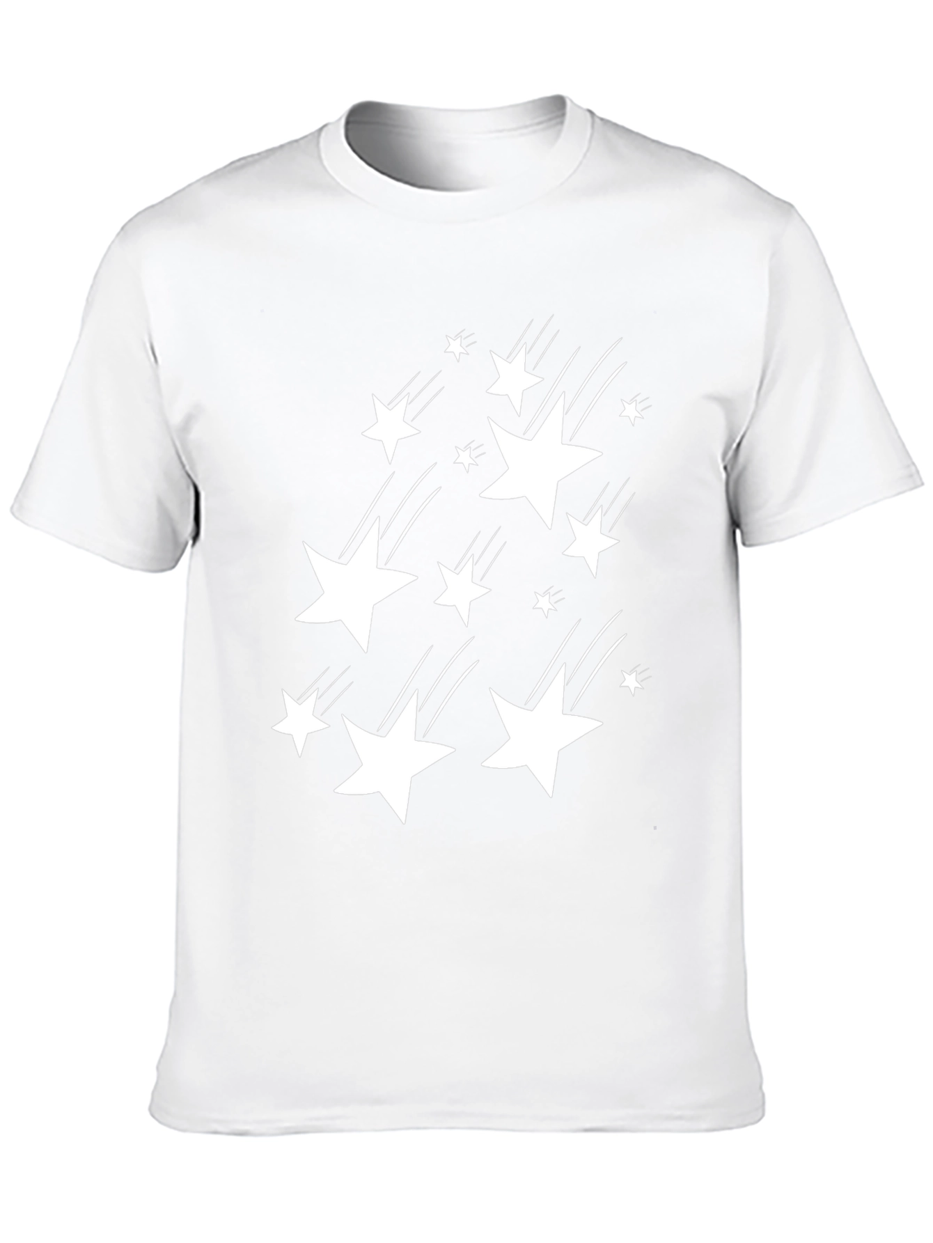 Stylish Black T-Shirt with White Star Design