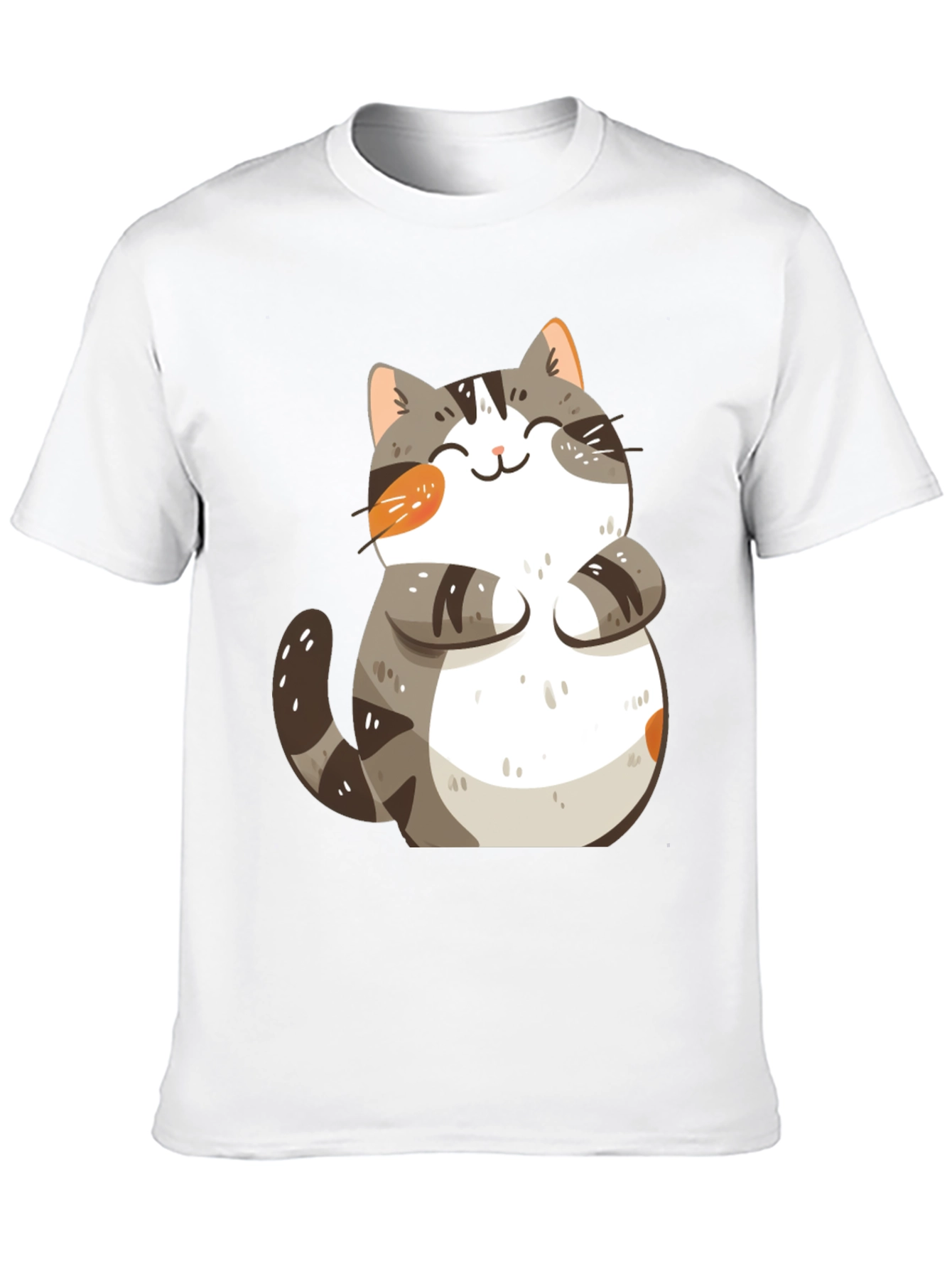 Cute Cat Graphic T-Shirt - Black