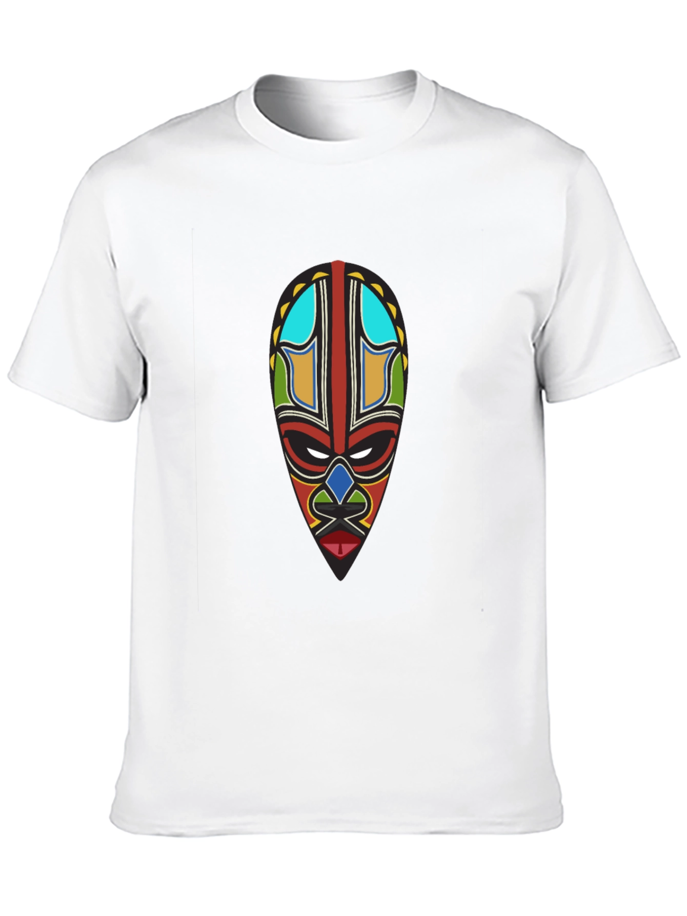 Tribal Mask Graphic Black T-Shirt