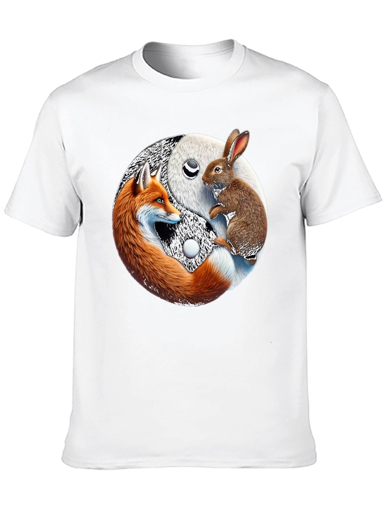 Yin Yang Fox & Rabbit Graphic Tee