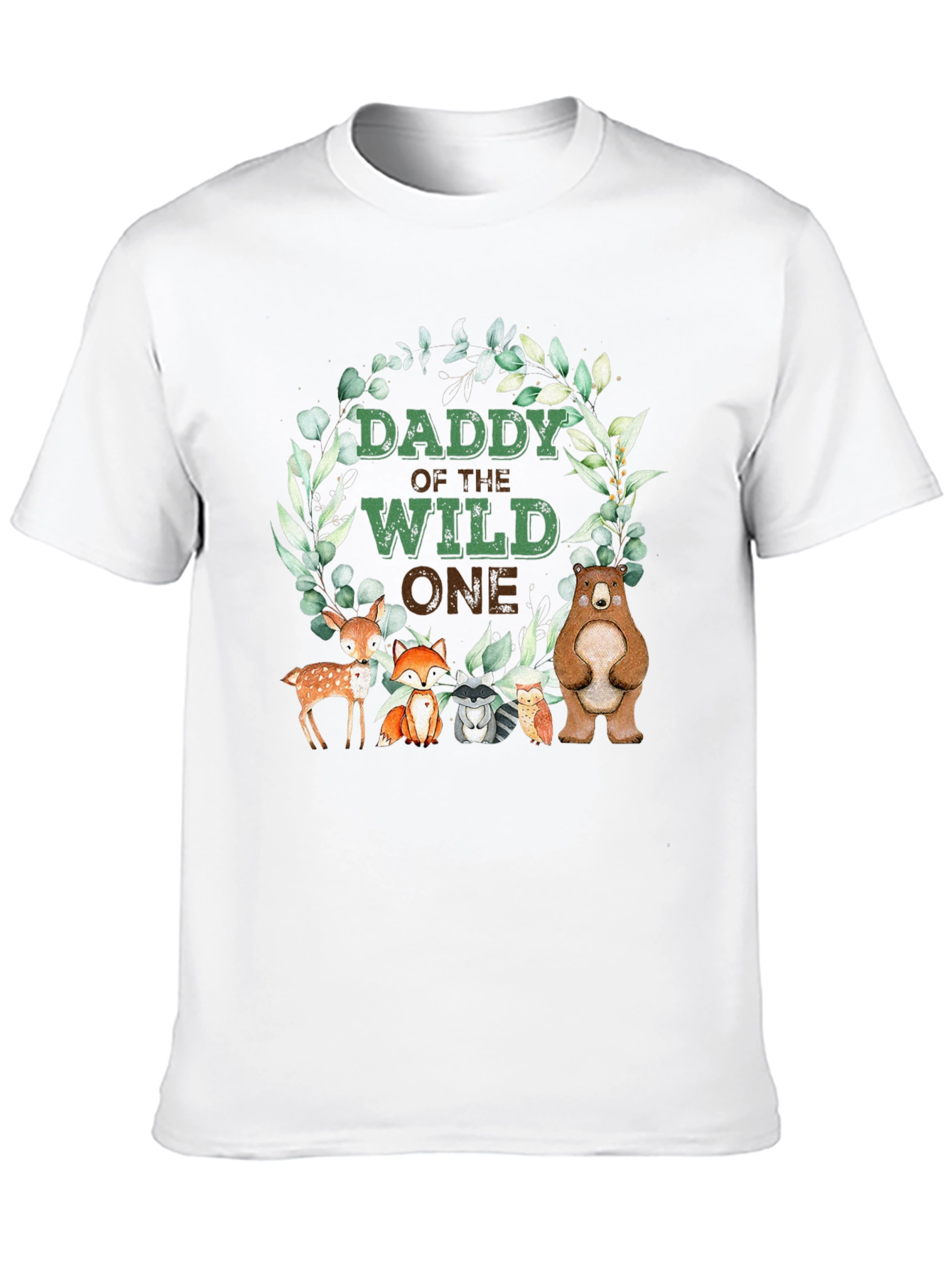 Daddy of the Wild One Woodland Animals T-Shirt