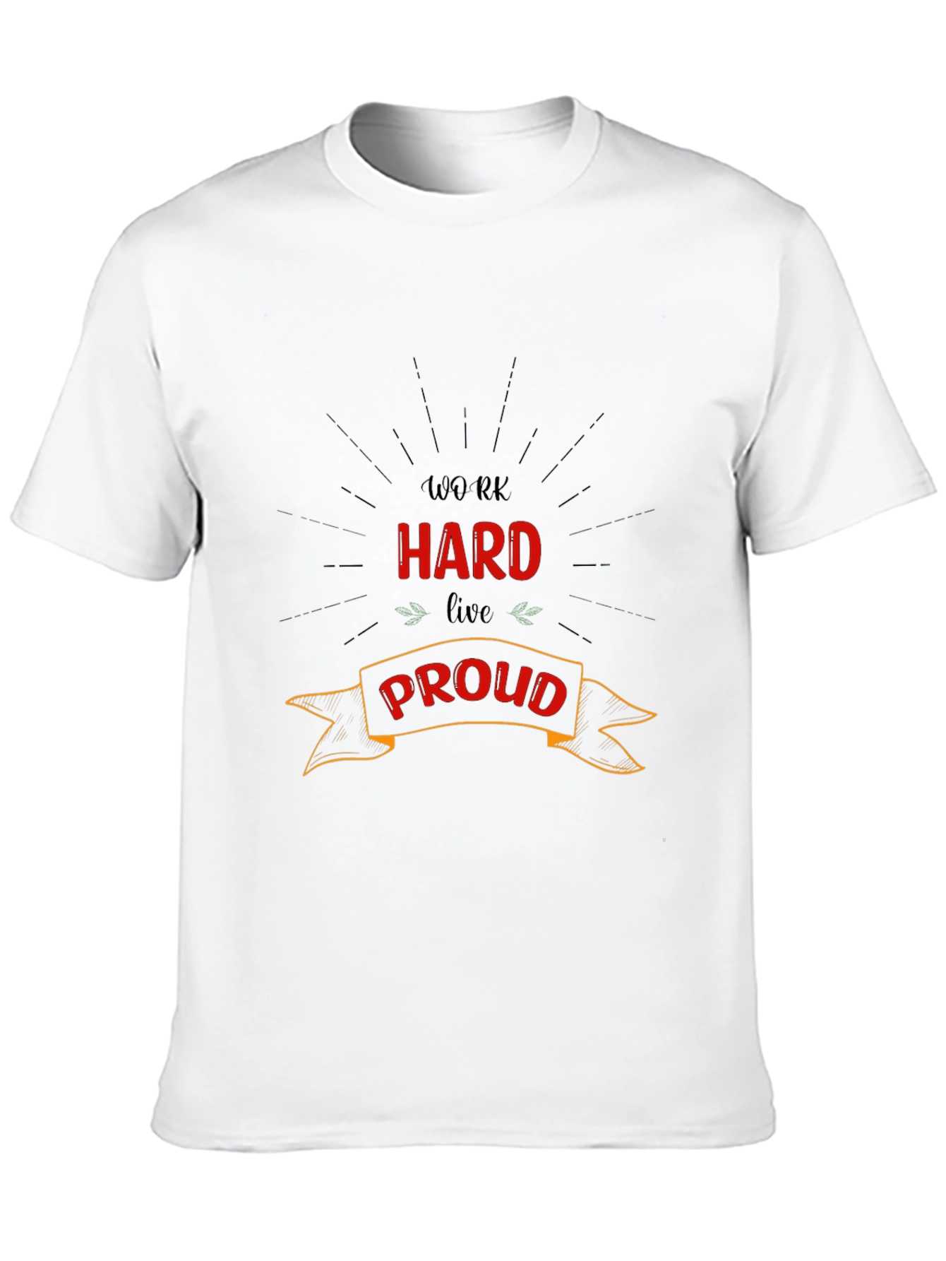 Work Hard Live Proud Graphic Tee - Black