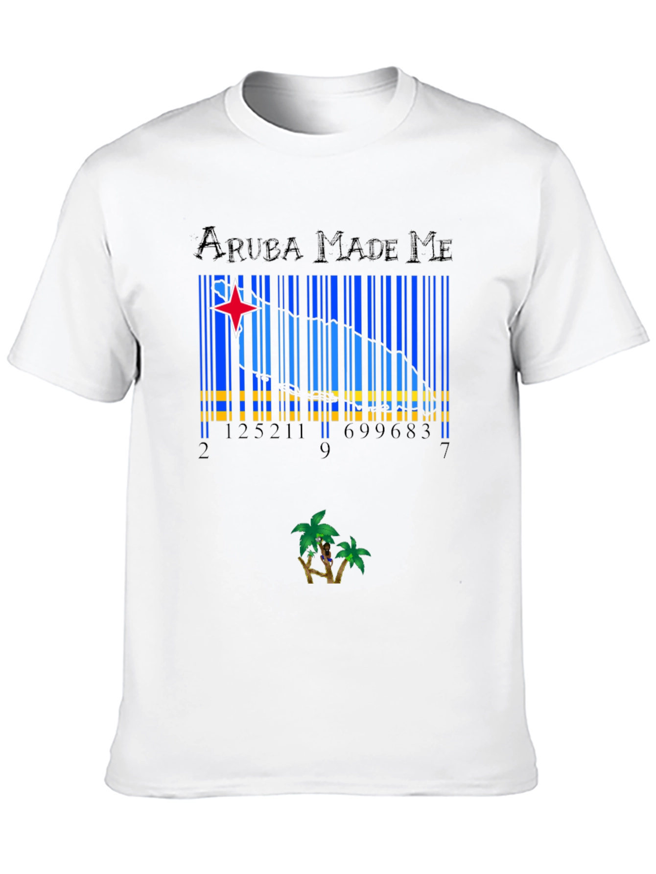 Aruba Made Me T-Shirt - Island Barcode Design