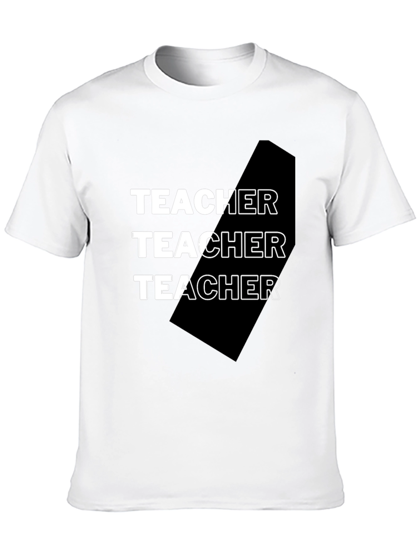 Teacher Graphic Tee - Black Cotton Blend T-Shirt