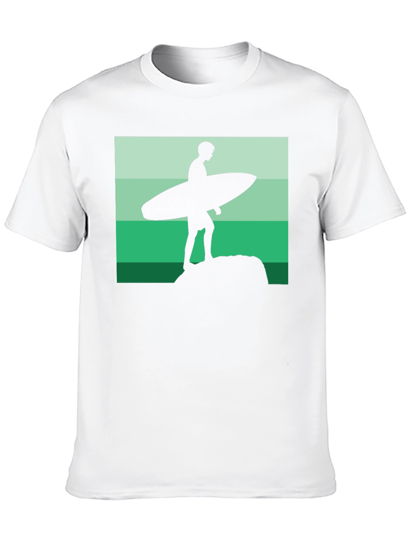 Surfer Silhouette Graphic Tee - Cool Beach Vibes!