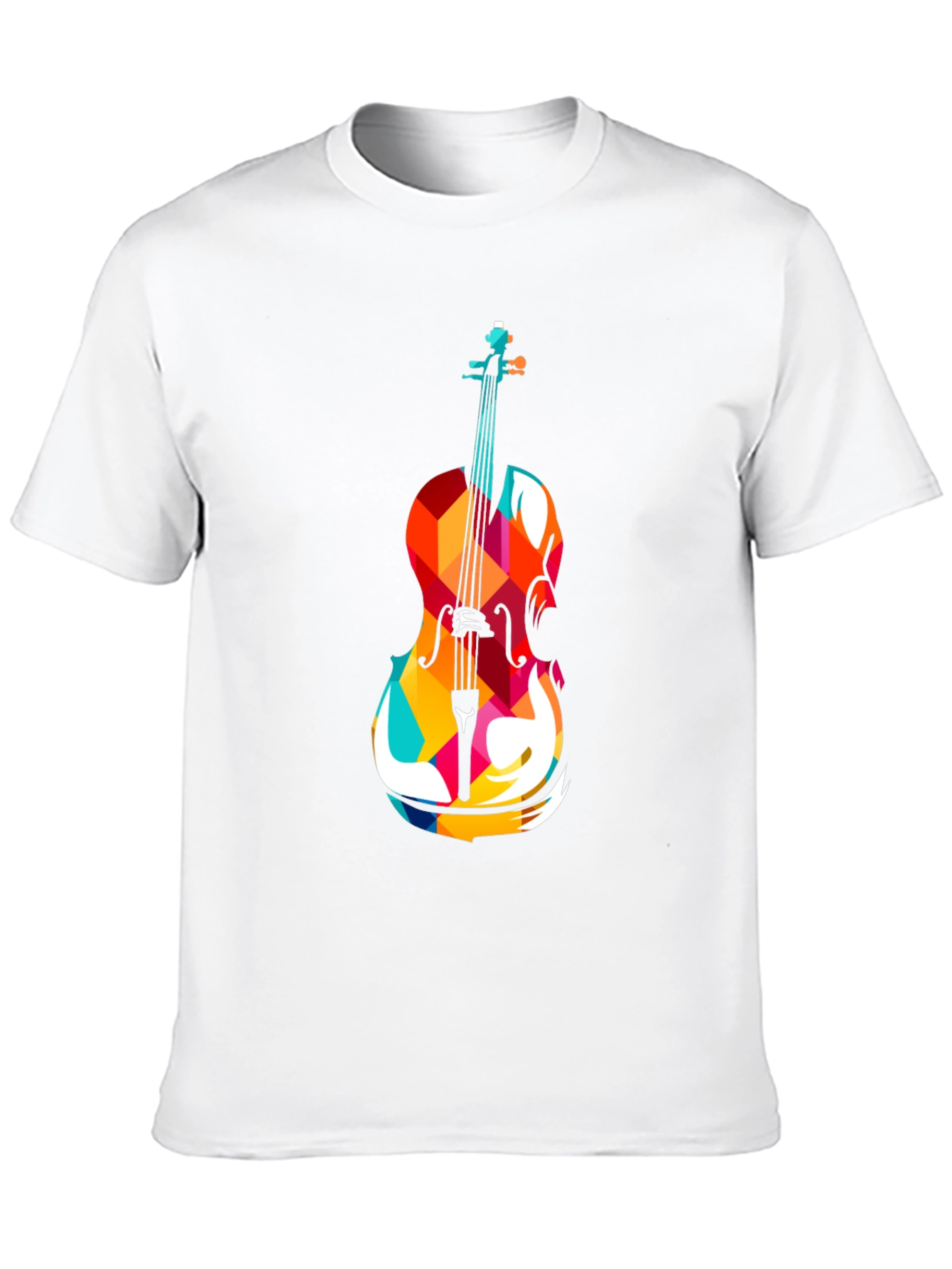 Abstract Cello Graphic Tee - Black