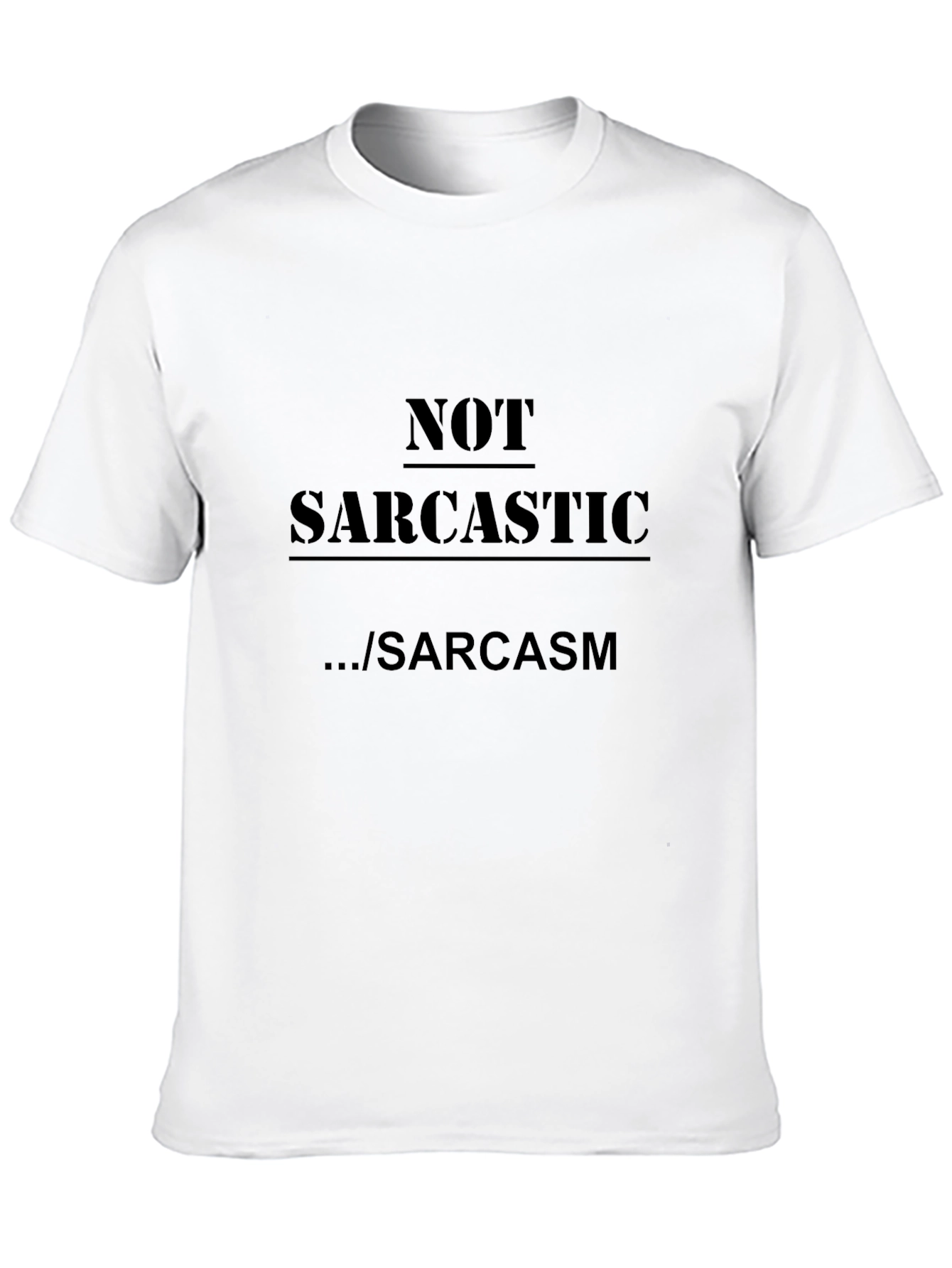 Sarcastic Graphic Tee - Black Cotton T-Shirt