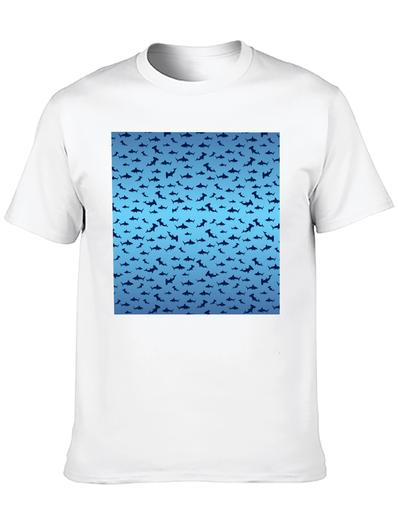 Shark Pattern T-Shirt - Stylish Mens Tee