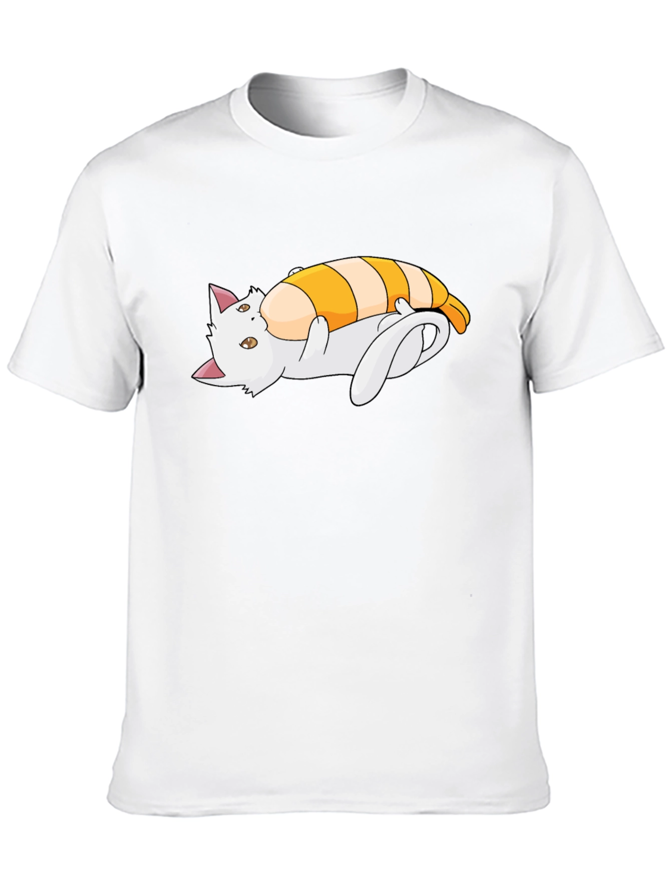 Cat Sushi Roll Graphic T-Shirt