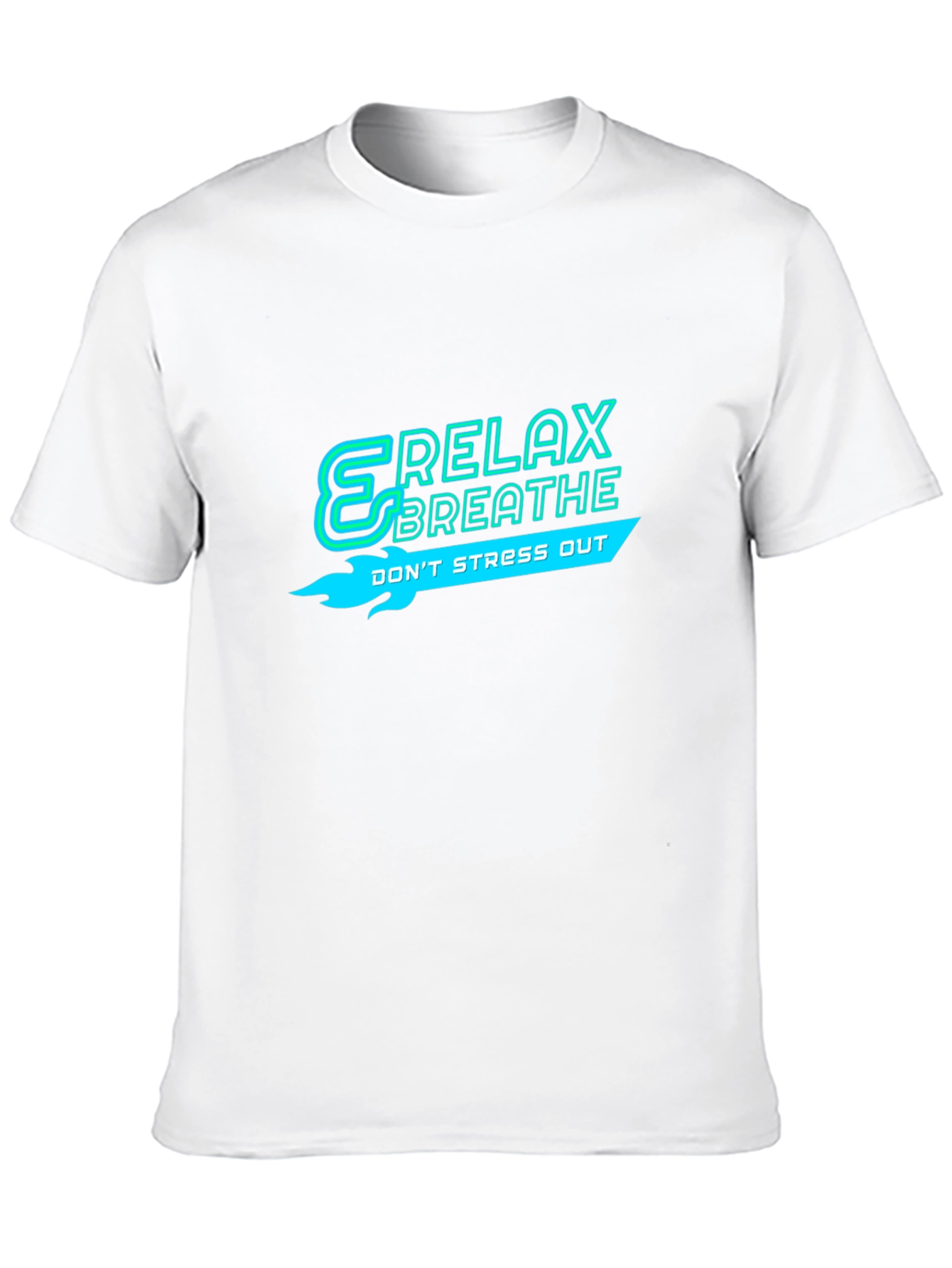 Relax Breathe Graphic Black T-Shirt