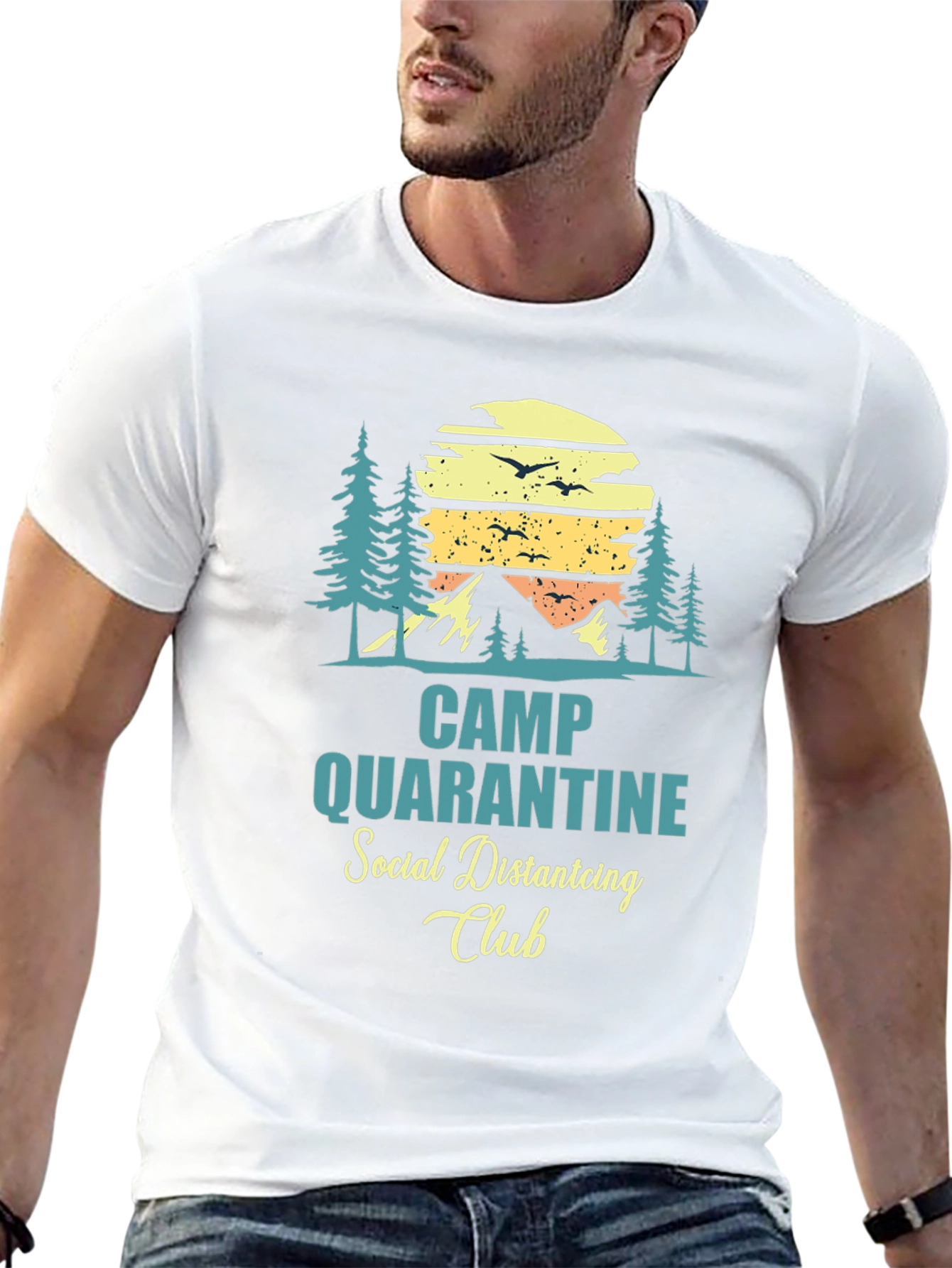 Camp Quarantine Social Distancing Club T-Shirt
