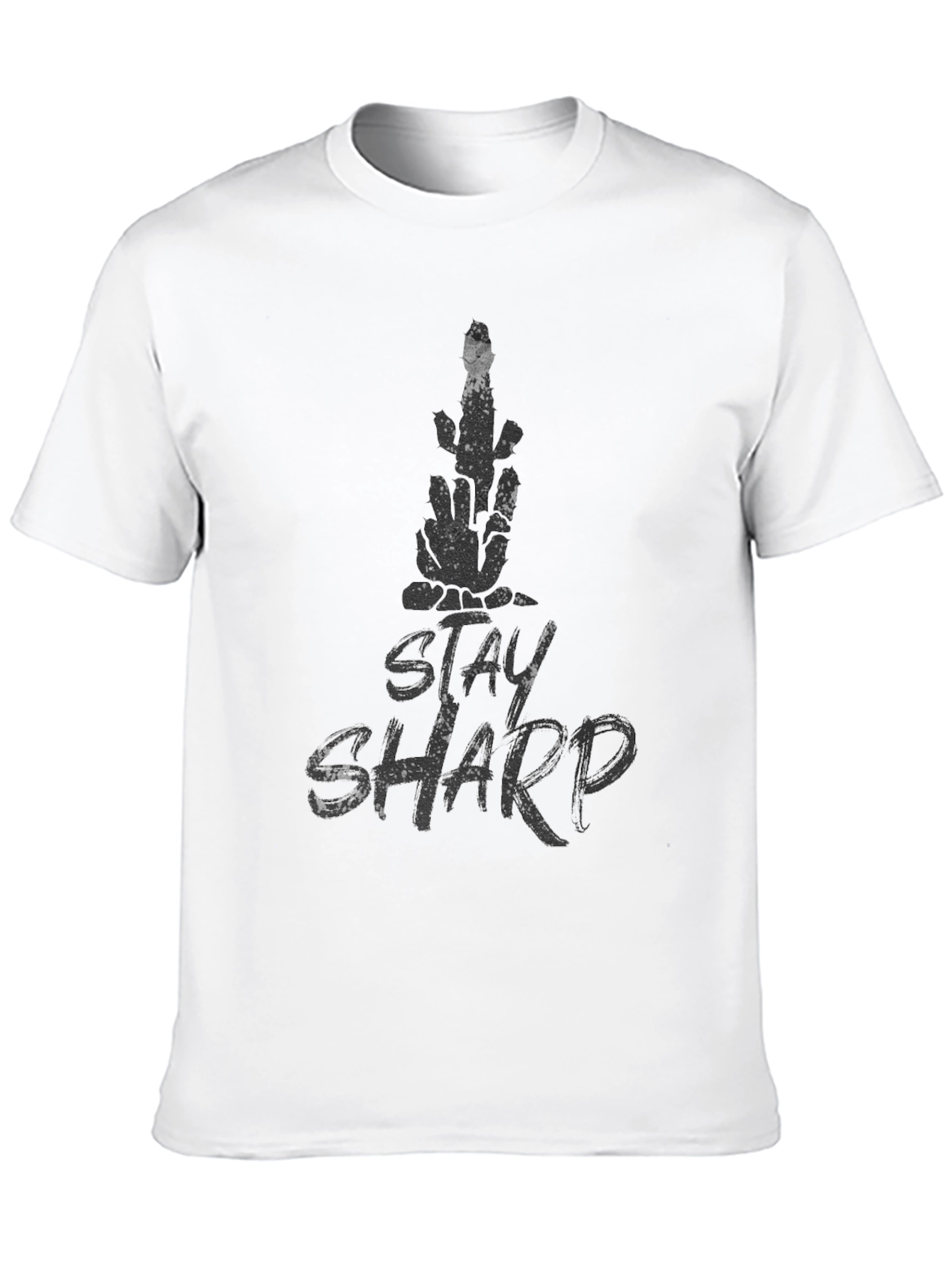 Stay Sharp Skeleton Hand Graphic T-Shirt
