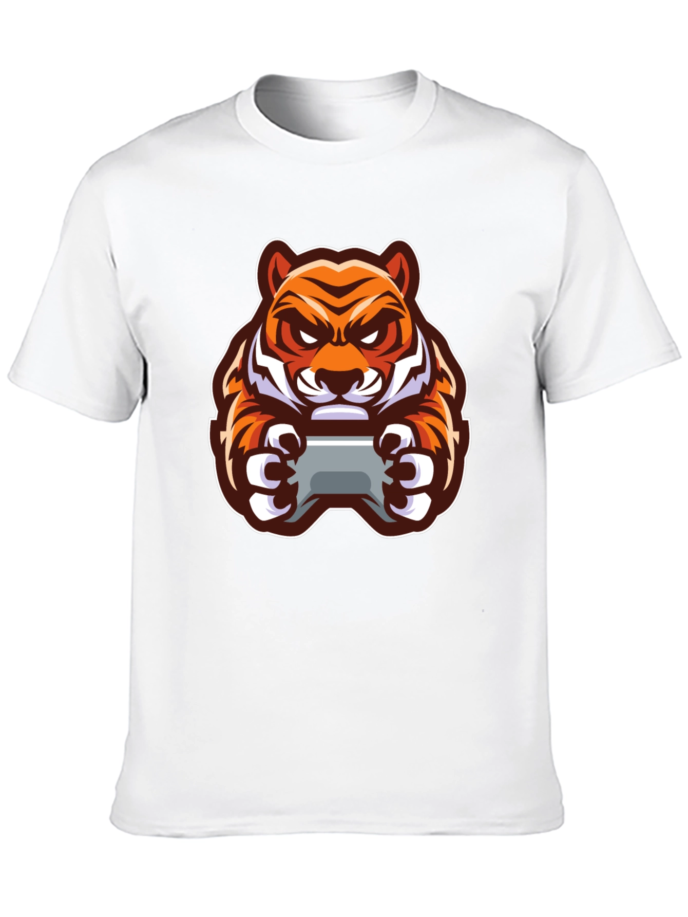Tiger Gamer Black T-Shirt - Cool Graphic Tee