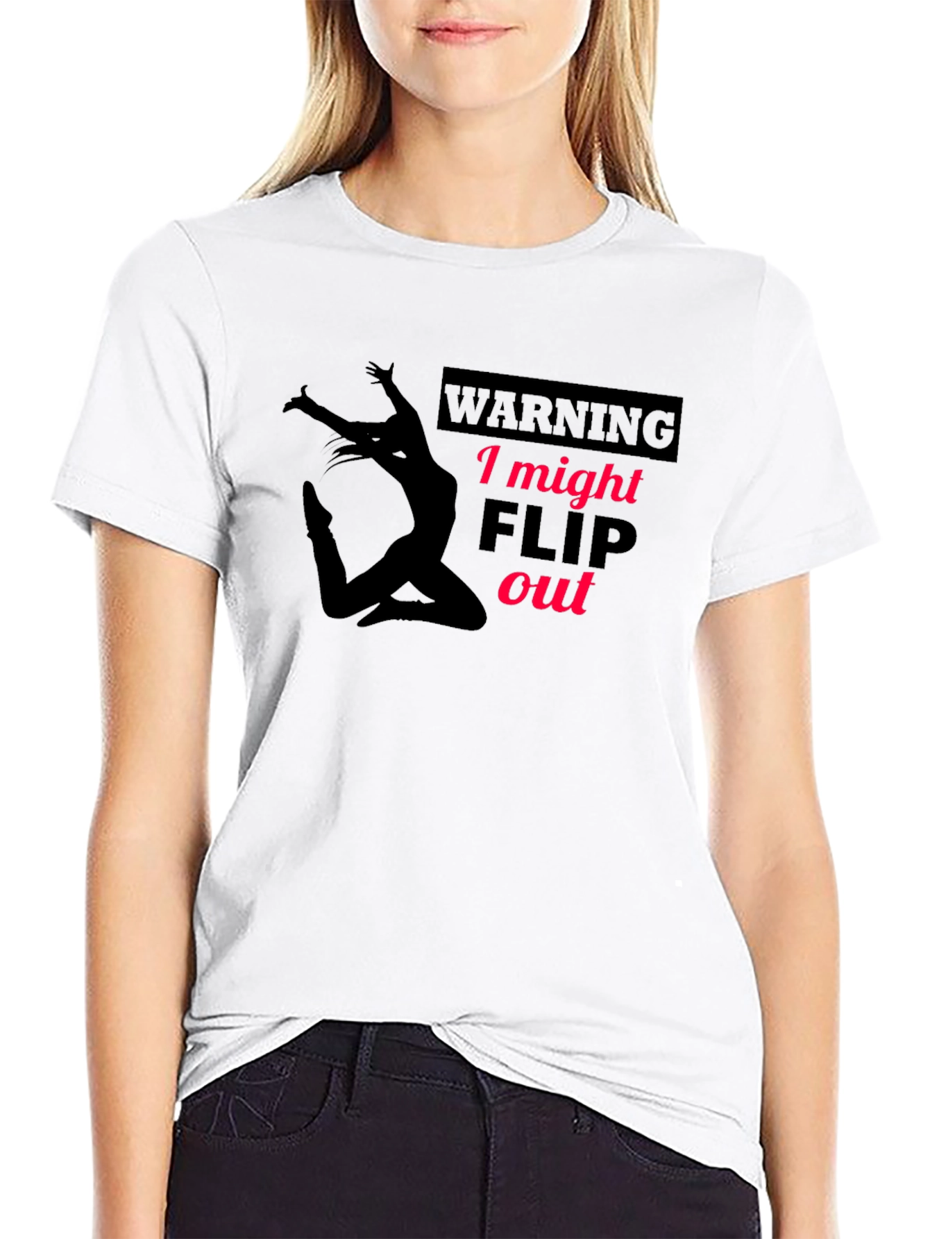 Warning: I Might Flip Out Black T-Shirt