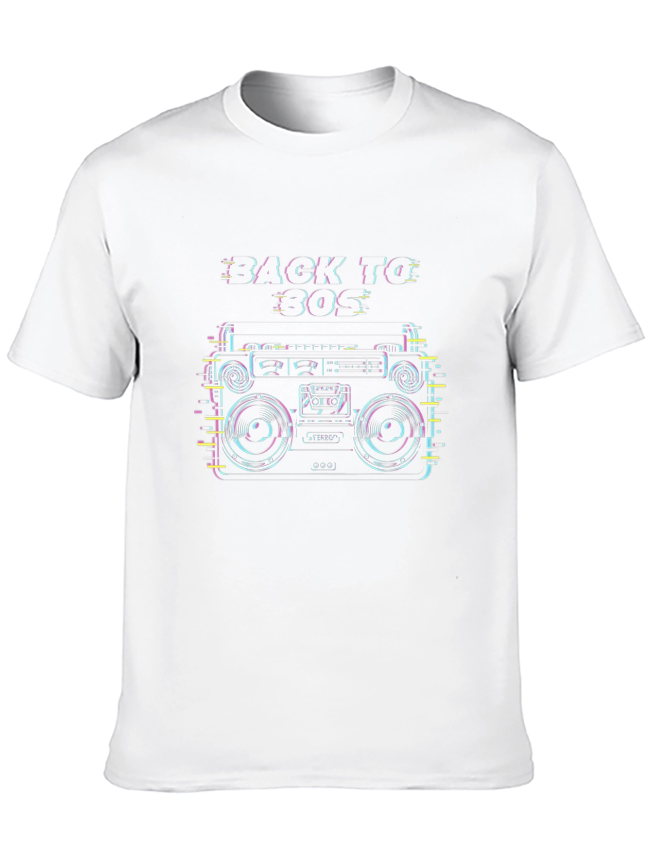 Back to 80s Boombox Graphic T-Shirt