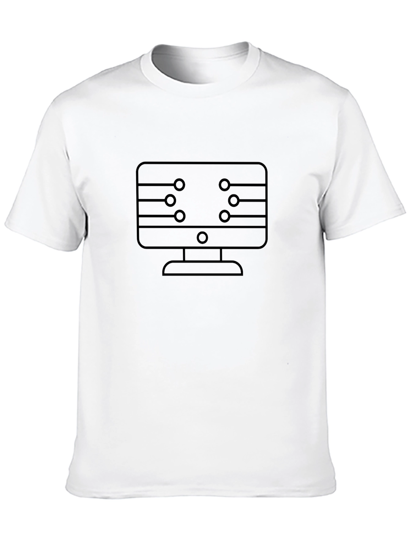 Tech Monitor Graphic Tee - Black Cotton Blend