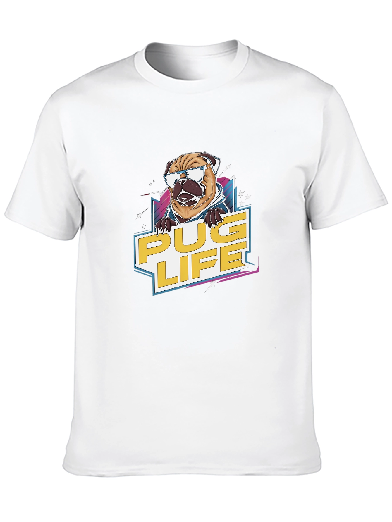 Pug Life Graphic Tee - Cool Dog Design T-Shirt