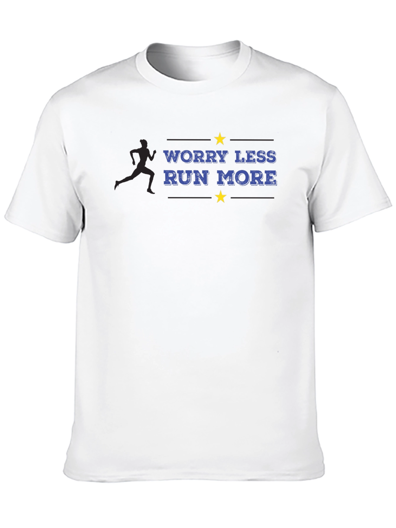 Worry Less Run More T-Shirt - Black