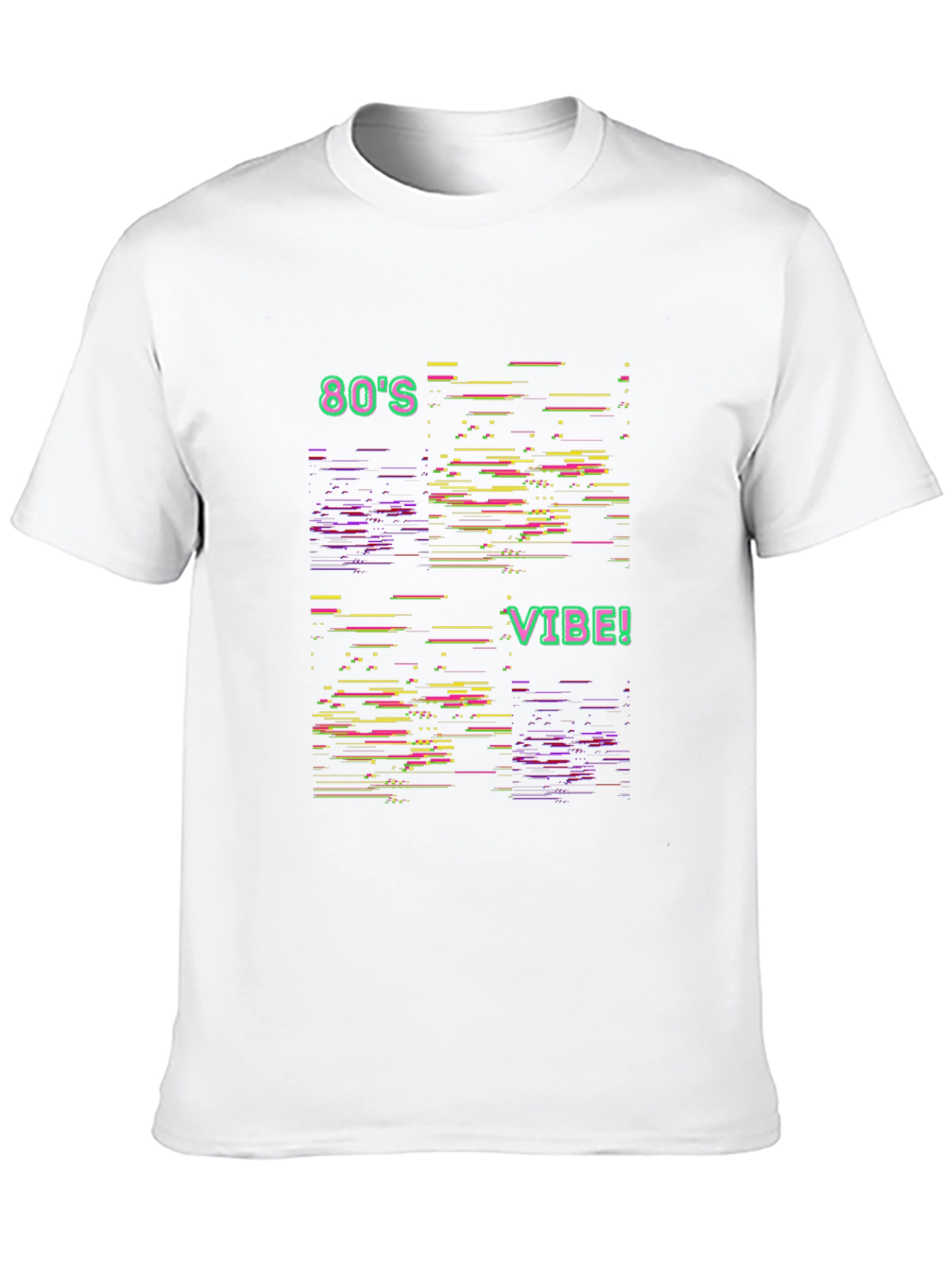 Retro 80s Vibe Graphic Tee - Black