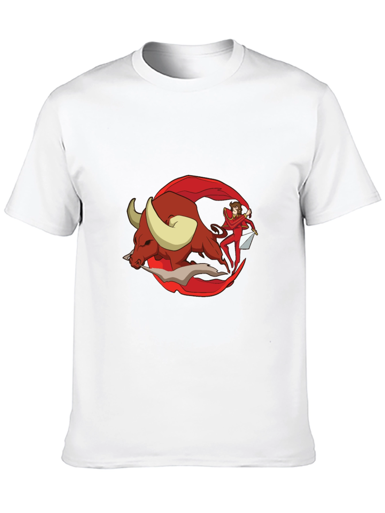 Bullfighter Graphic Tee - Black Cotton T-Shirt