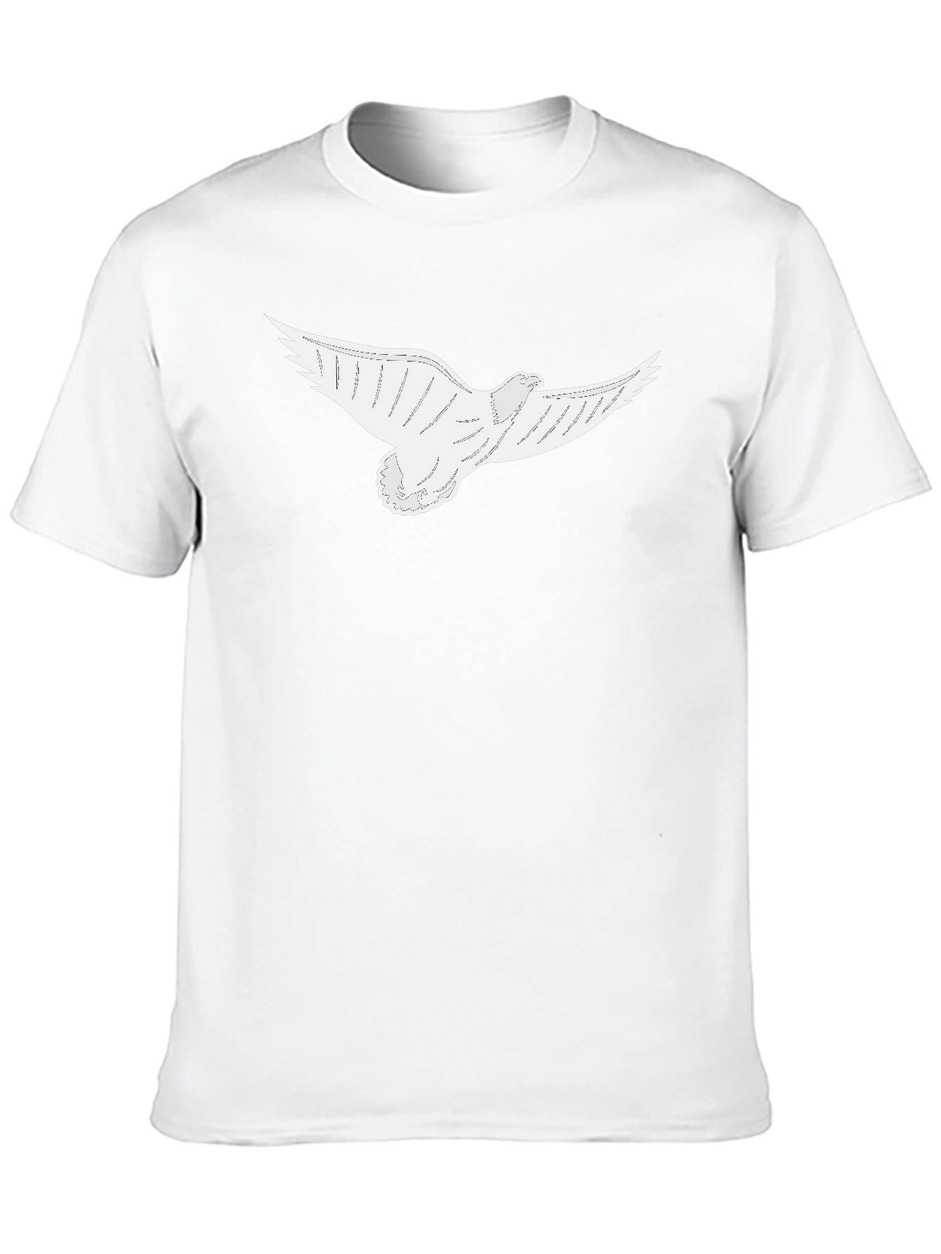 Black Tee with White Dove Graphic