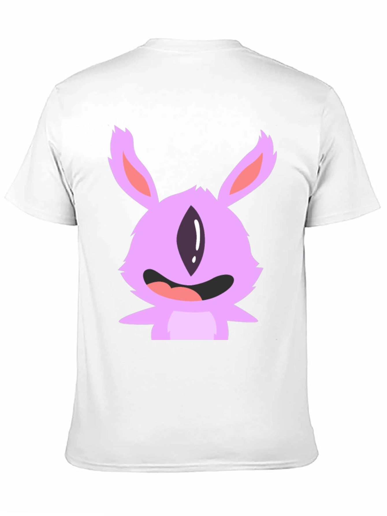 Cute Monster Graphic Tee - Black Cotton T-Shirt