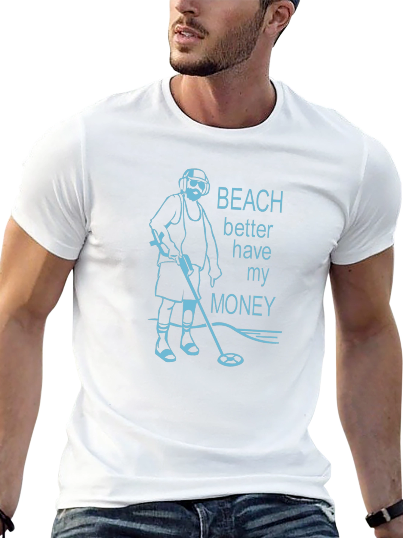 Beach Better Have My Money Graphic Tee - Black