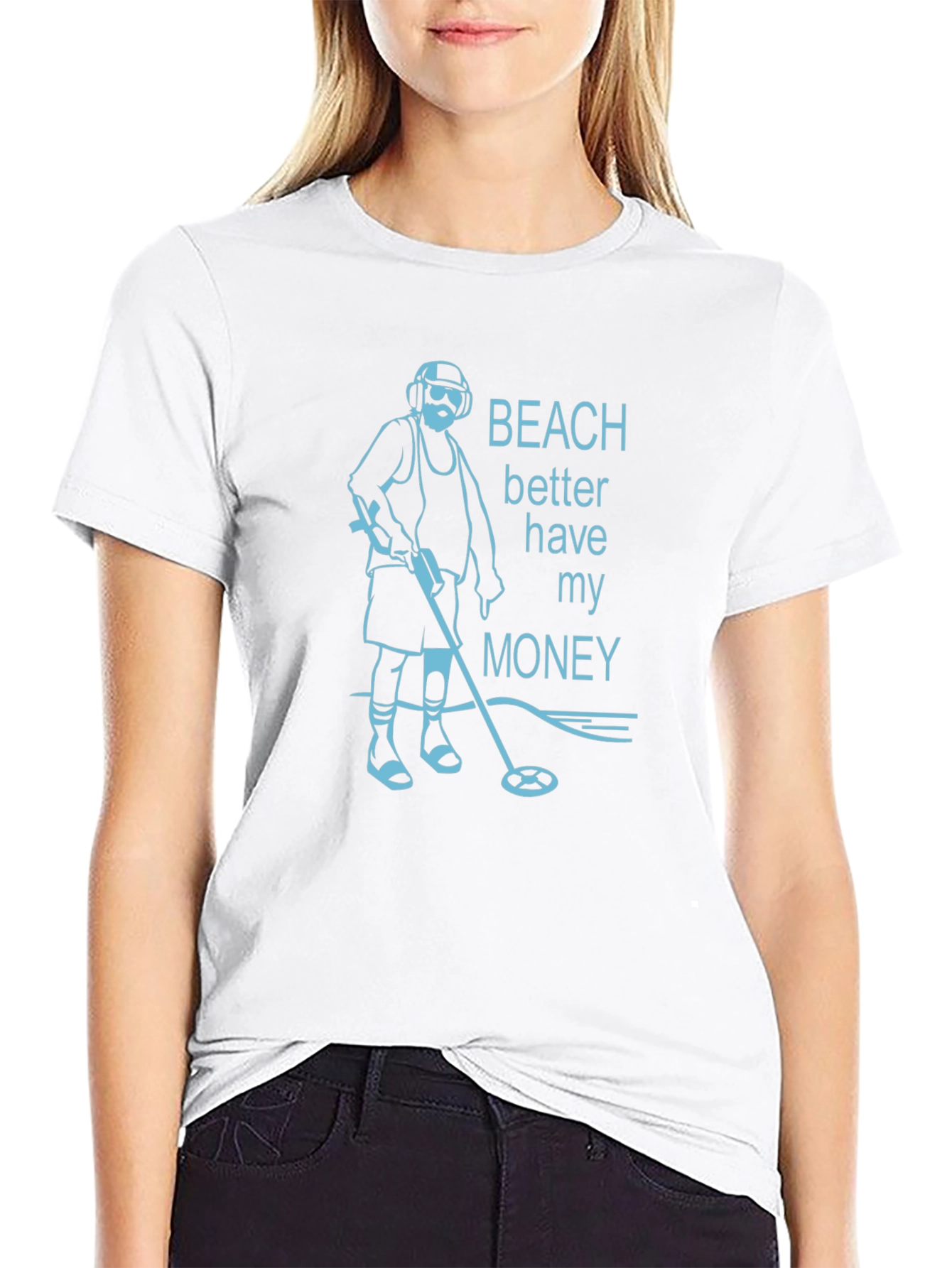 Beach Better Have My Money Graphic Tee - Black