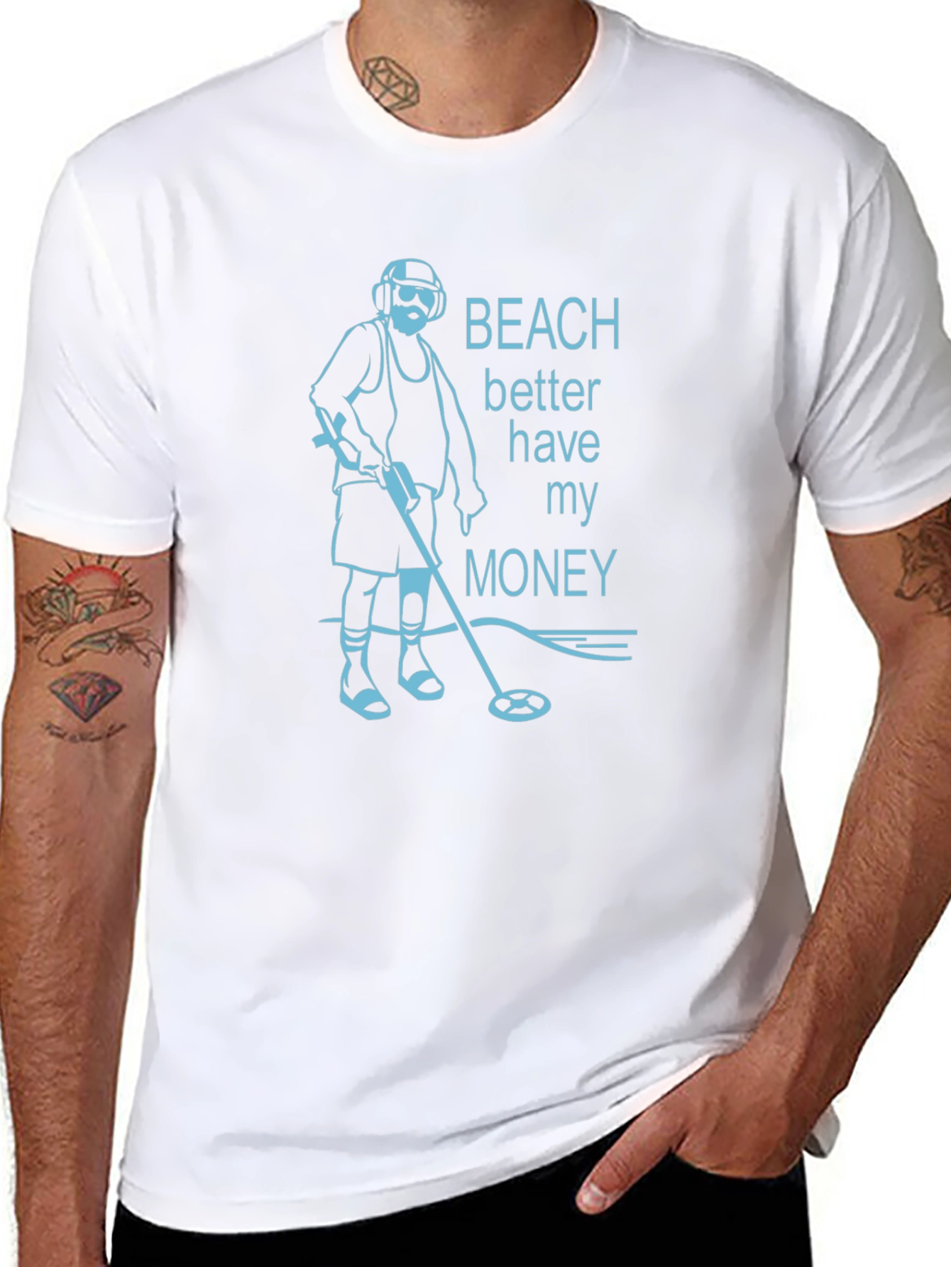 Beach Better Have My Money Graphic Tee - Black