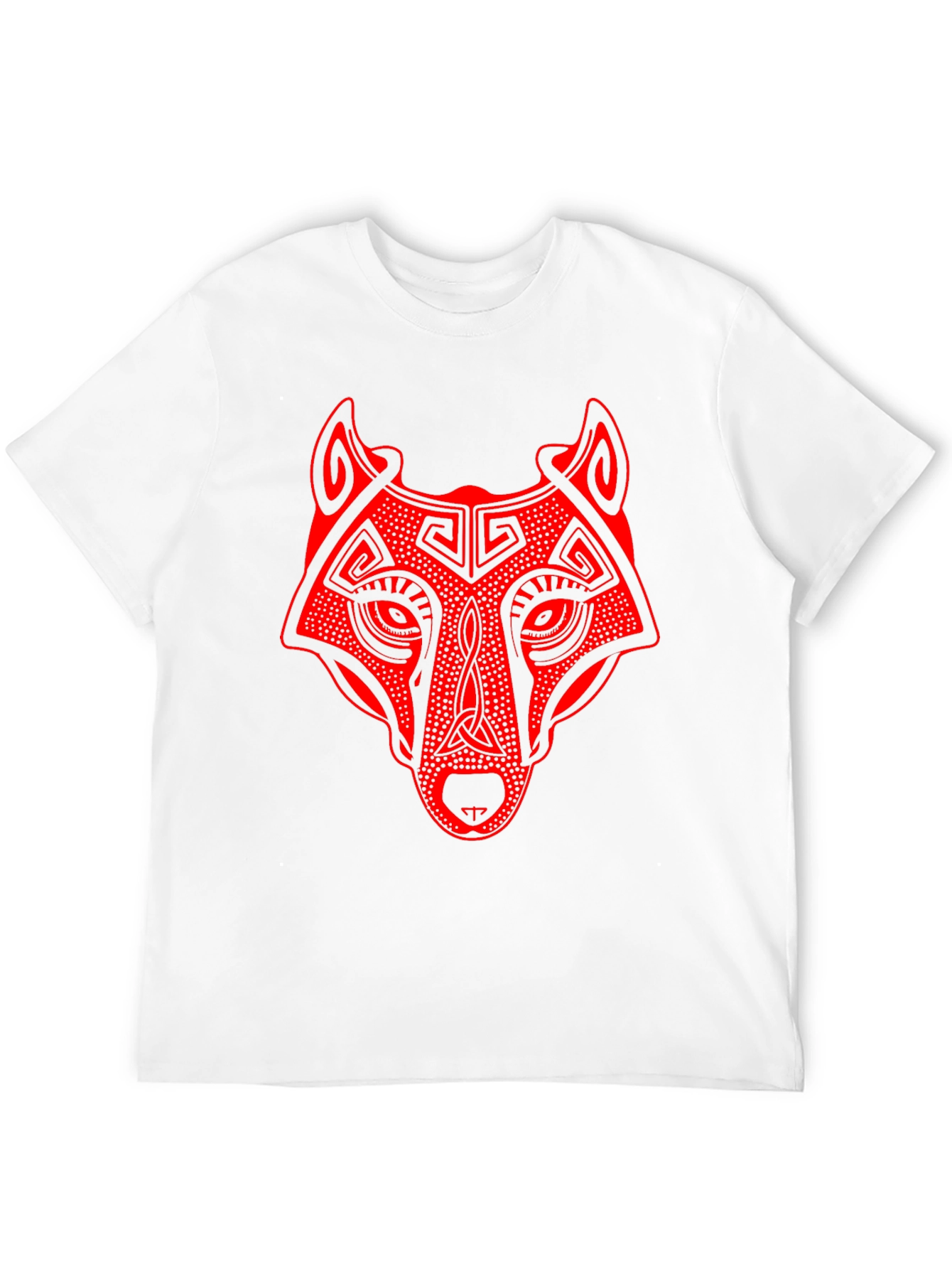 Wolf Graphic Print Tee - Black