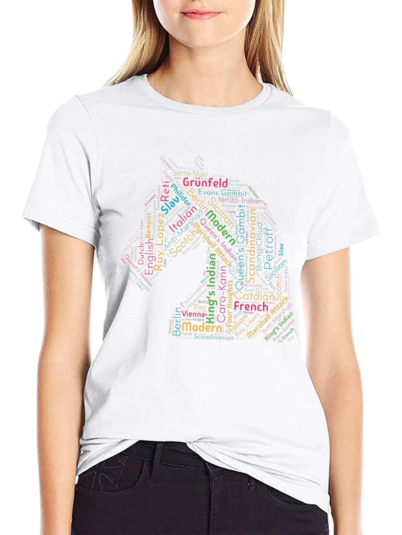 Chess Openings Word Art T-Shirt