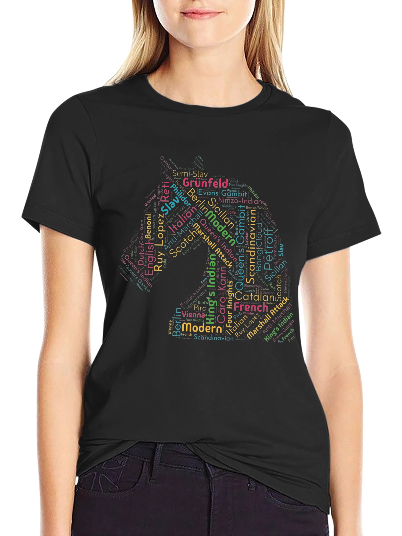 Chess Openings Word Art T-Shirt