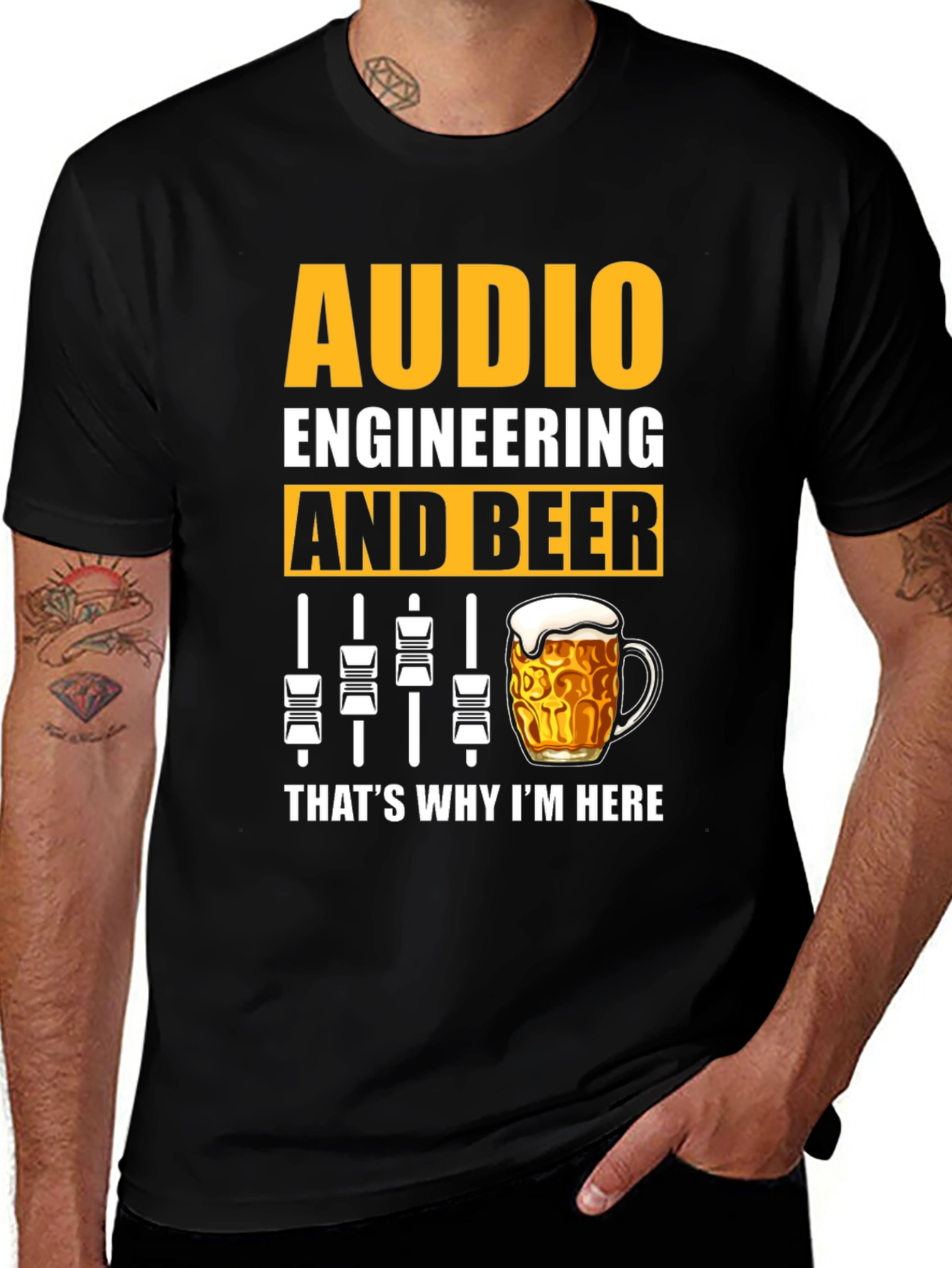 Audio Engineering & Beer Graphic T-Shirt