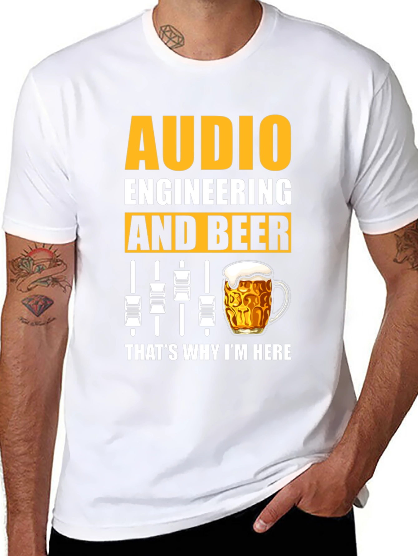 Audio Engineering & Beer Graphic T-Shirt